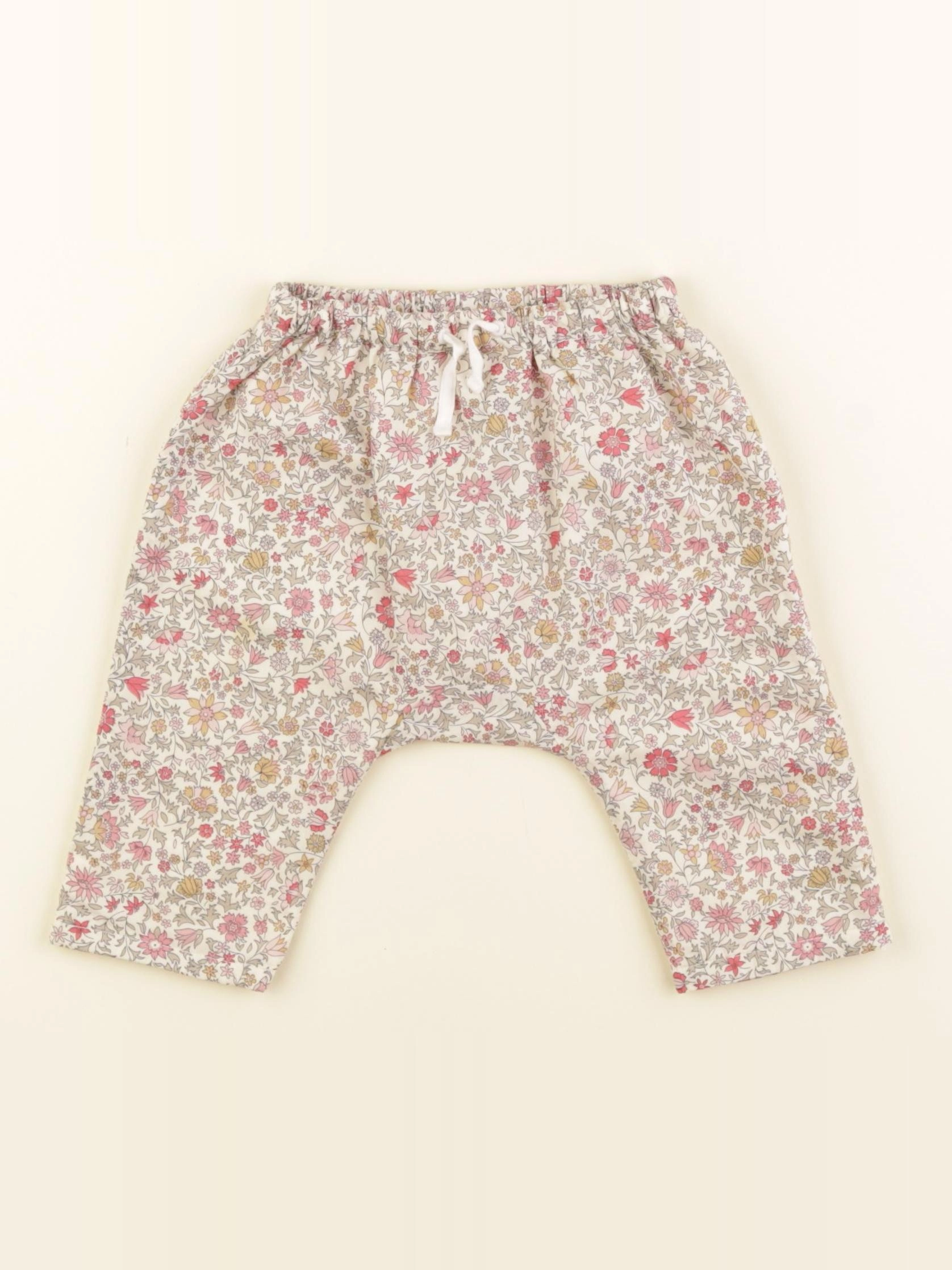 Cyrillus - sarouel beige, rose - 6 mois