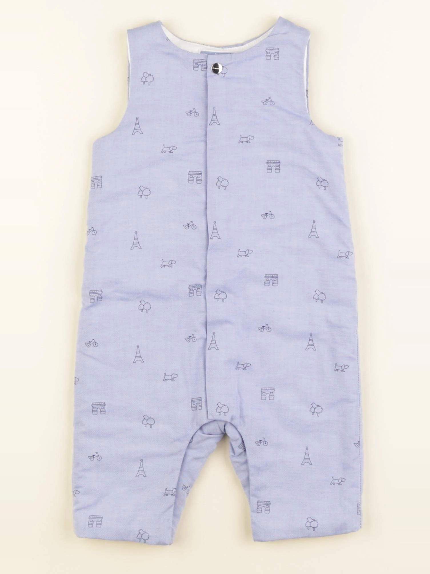 Jacadi - combinaison doublé bleu - 3 mois