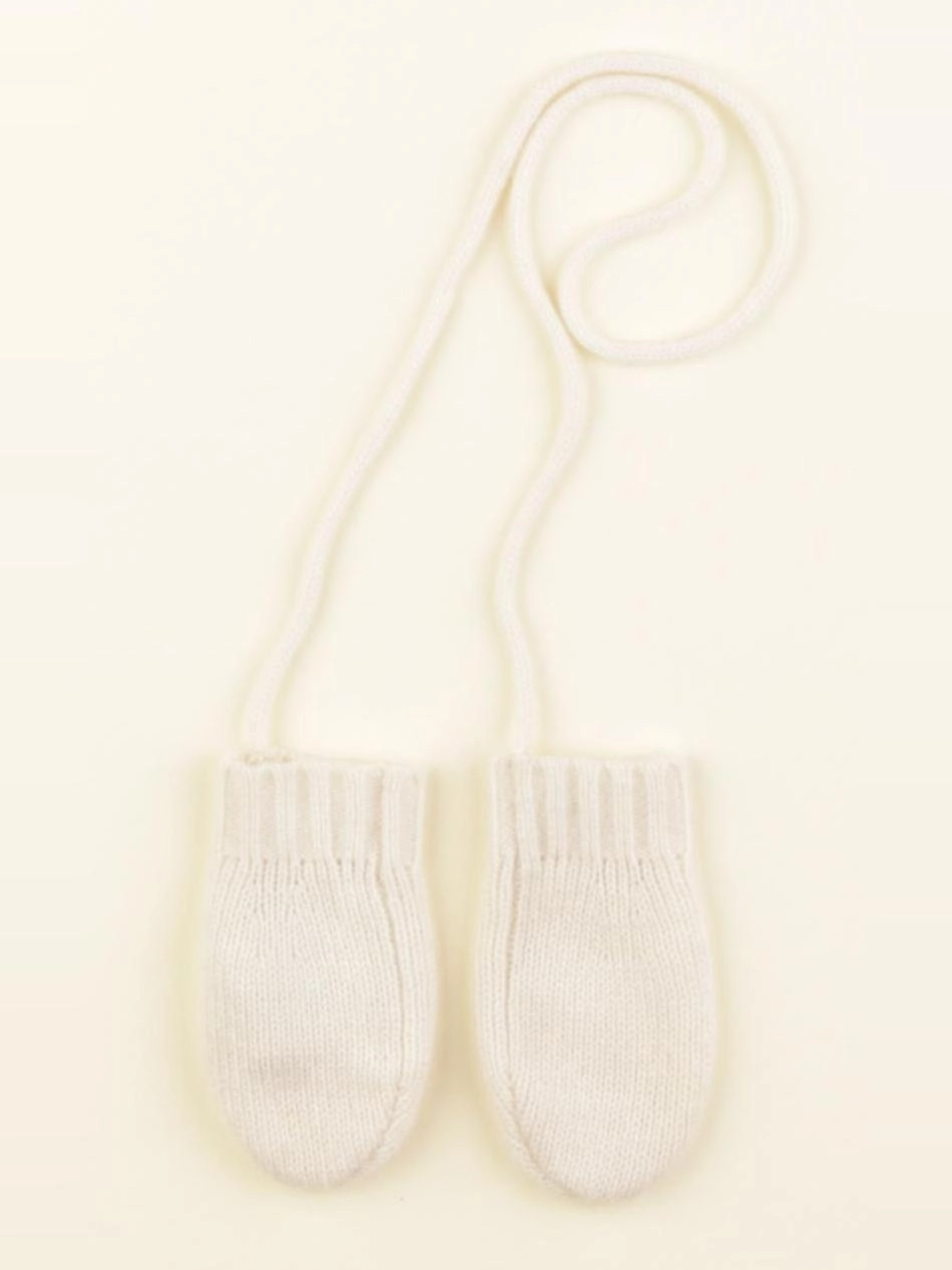 Bonpoint - moufles blanc - 6/12 mois