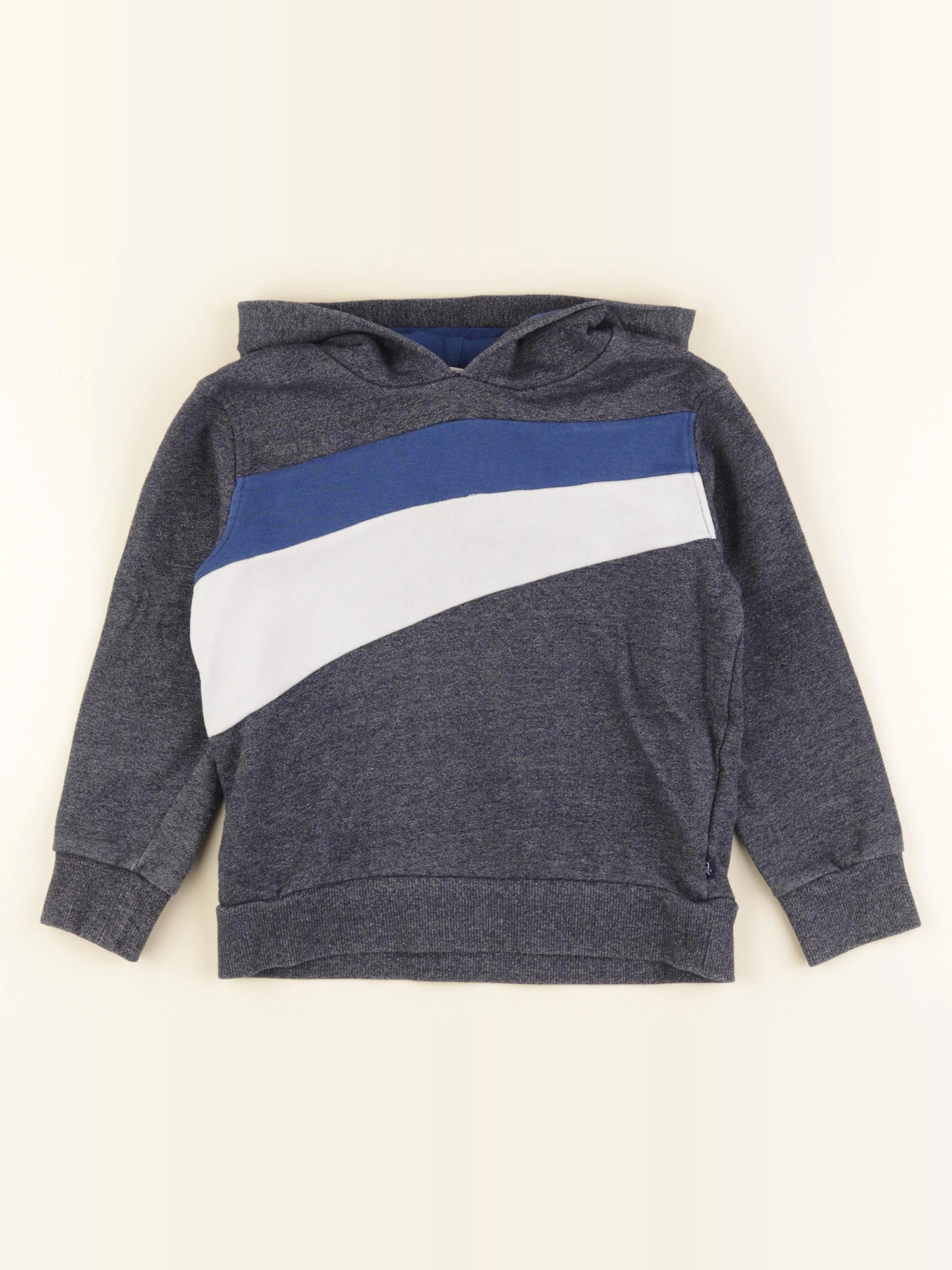 Okaidi - sweat bleu, blanc - 6 ans