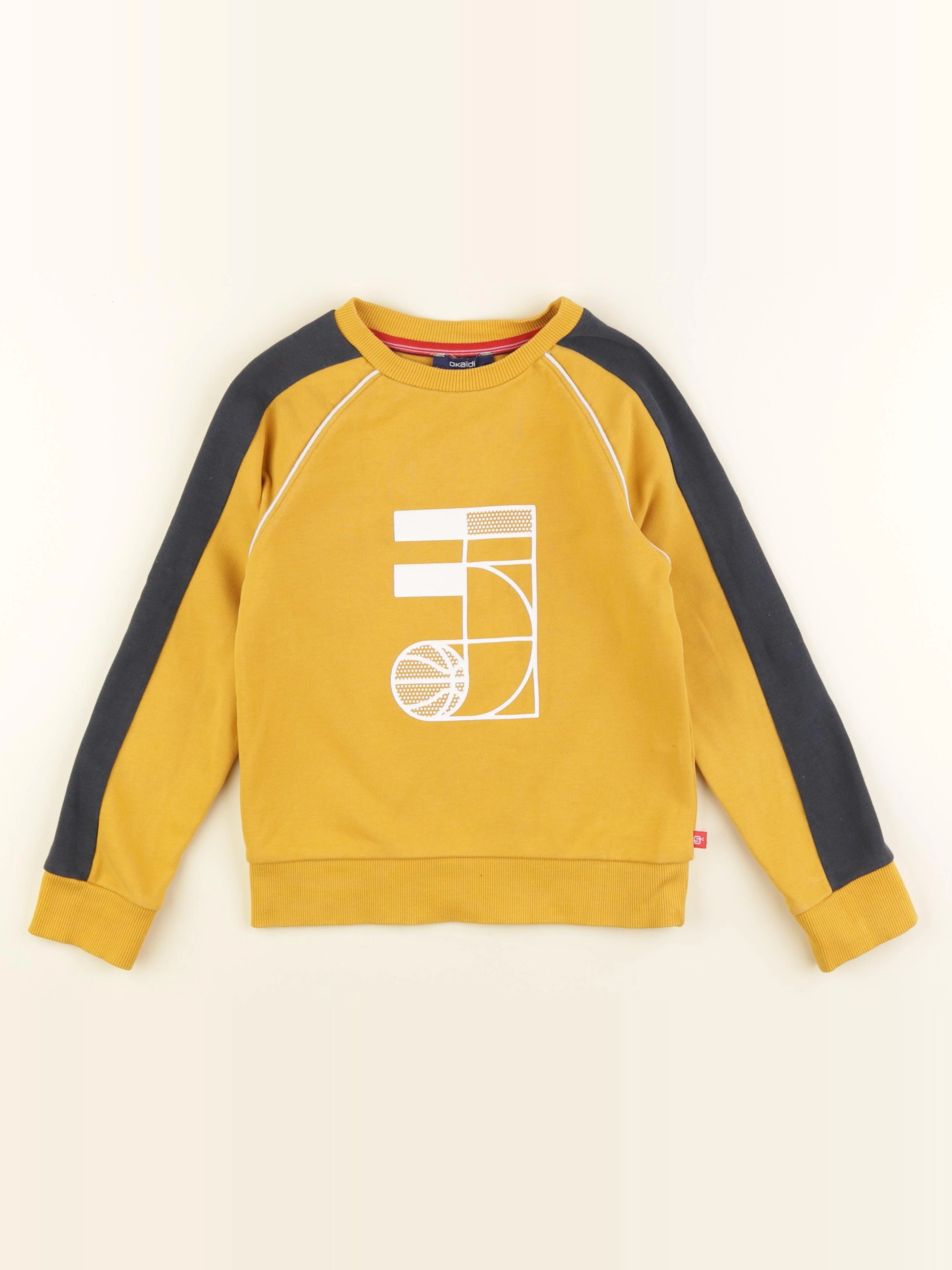 Okaidi - sweat jaune, bleu - 6 ans