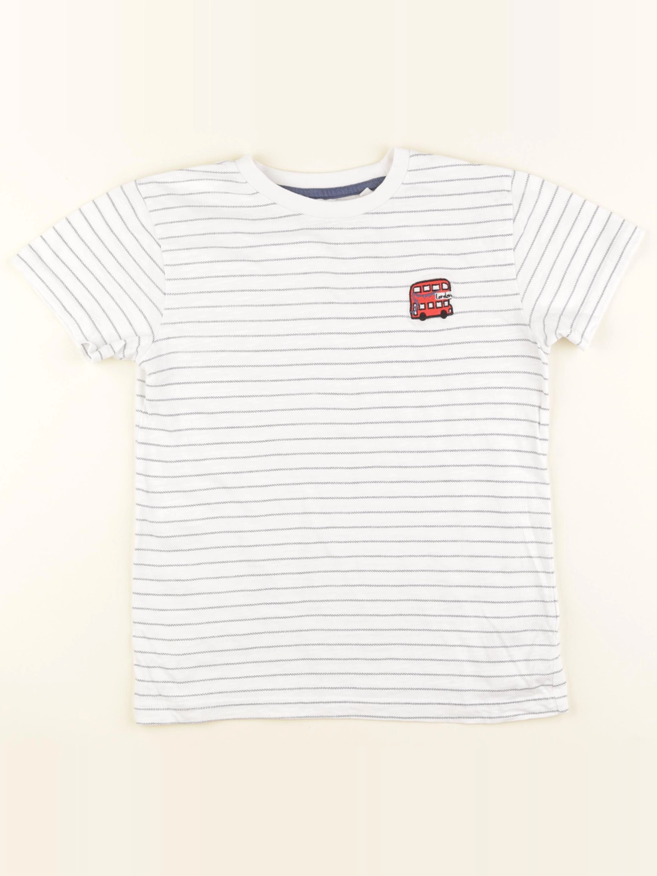 Next - tee-shirt blanc, bleu - 6/7 ans