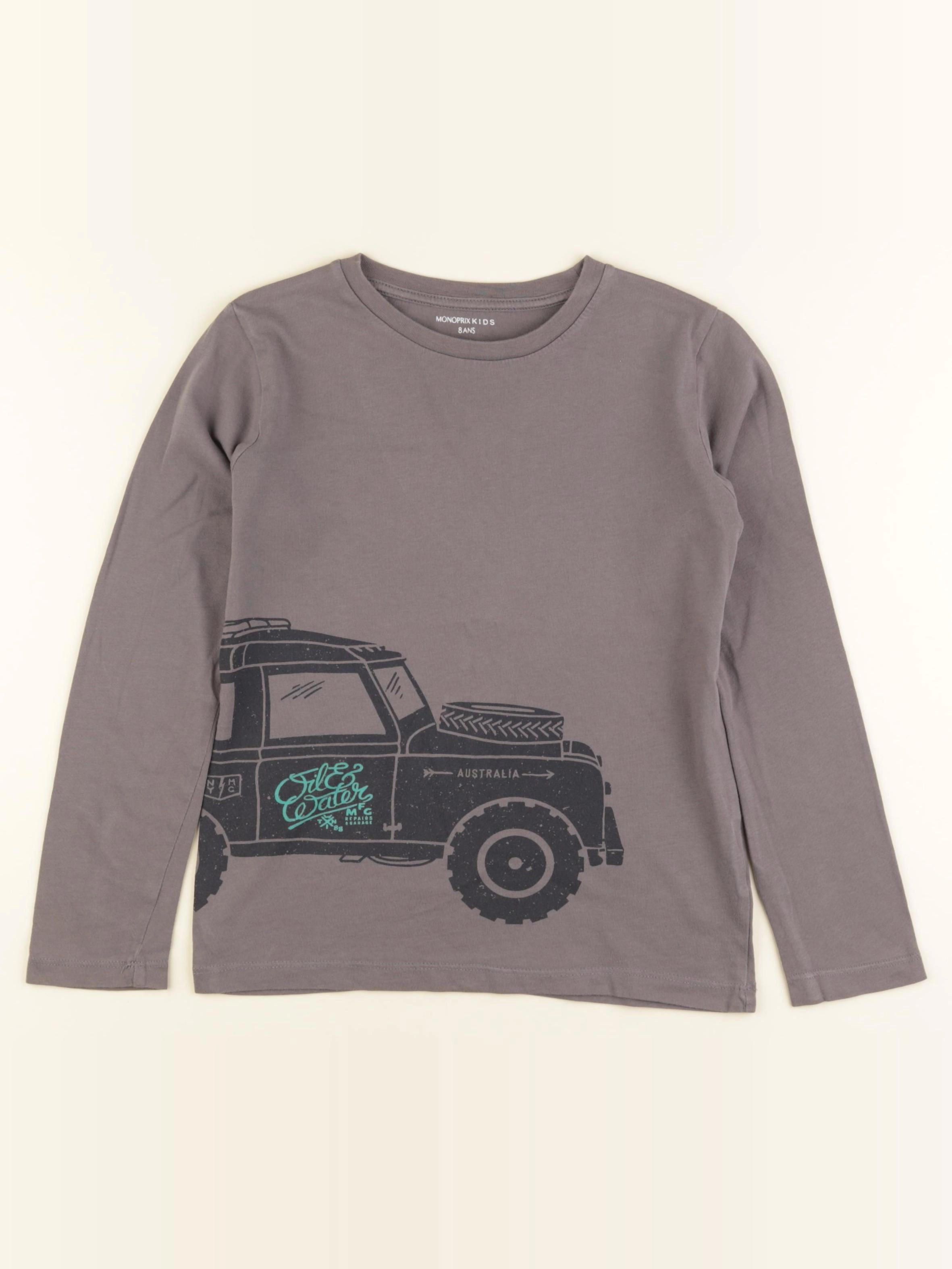 Monoprix - tee-shirt gris - 8 ans