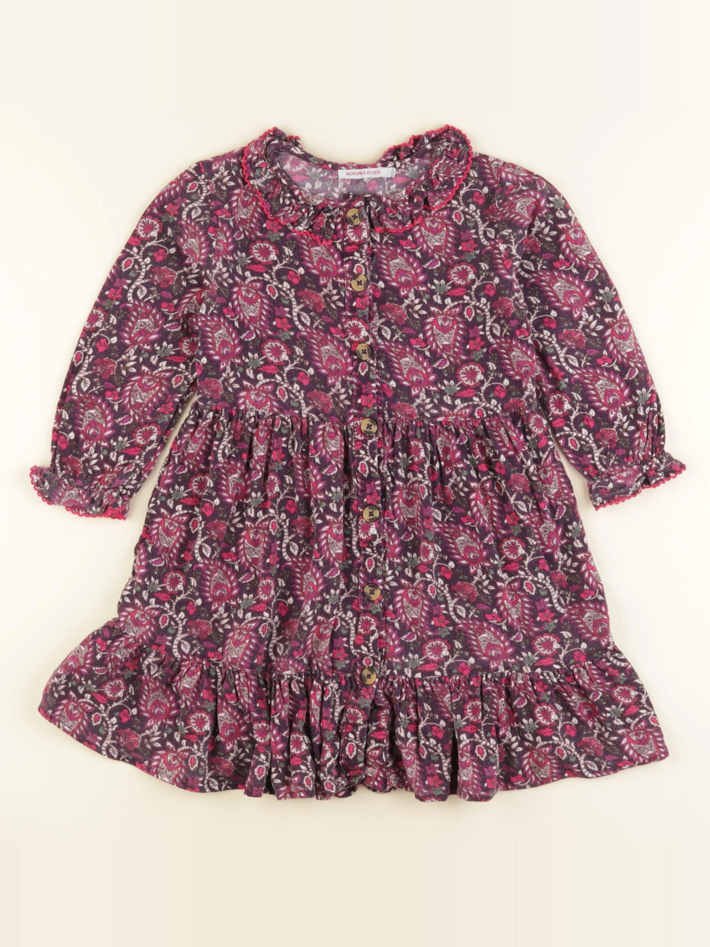 Monoprix - robe violet - 5 ans