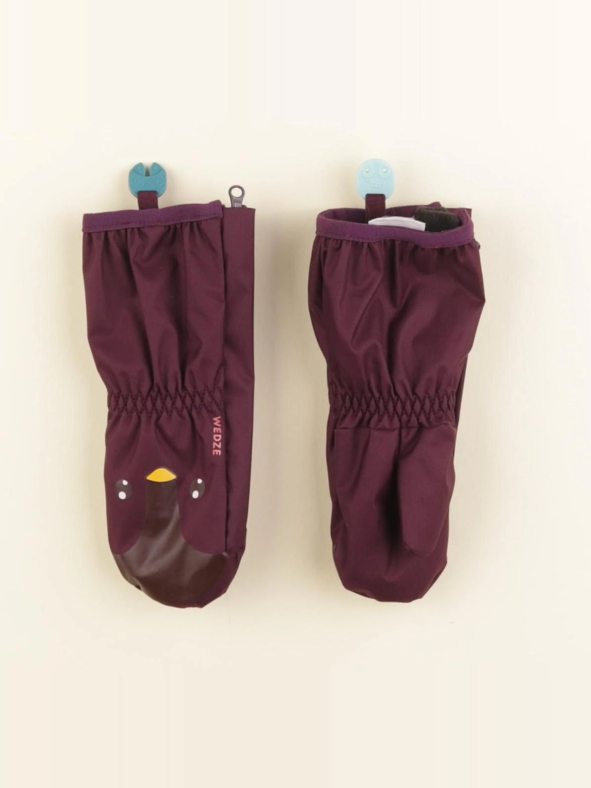 Decathlon ski - moufles de ski violet - 24 mois à 3 ans