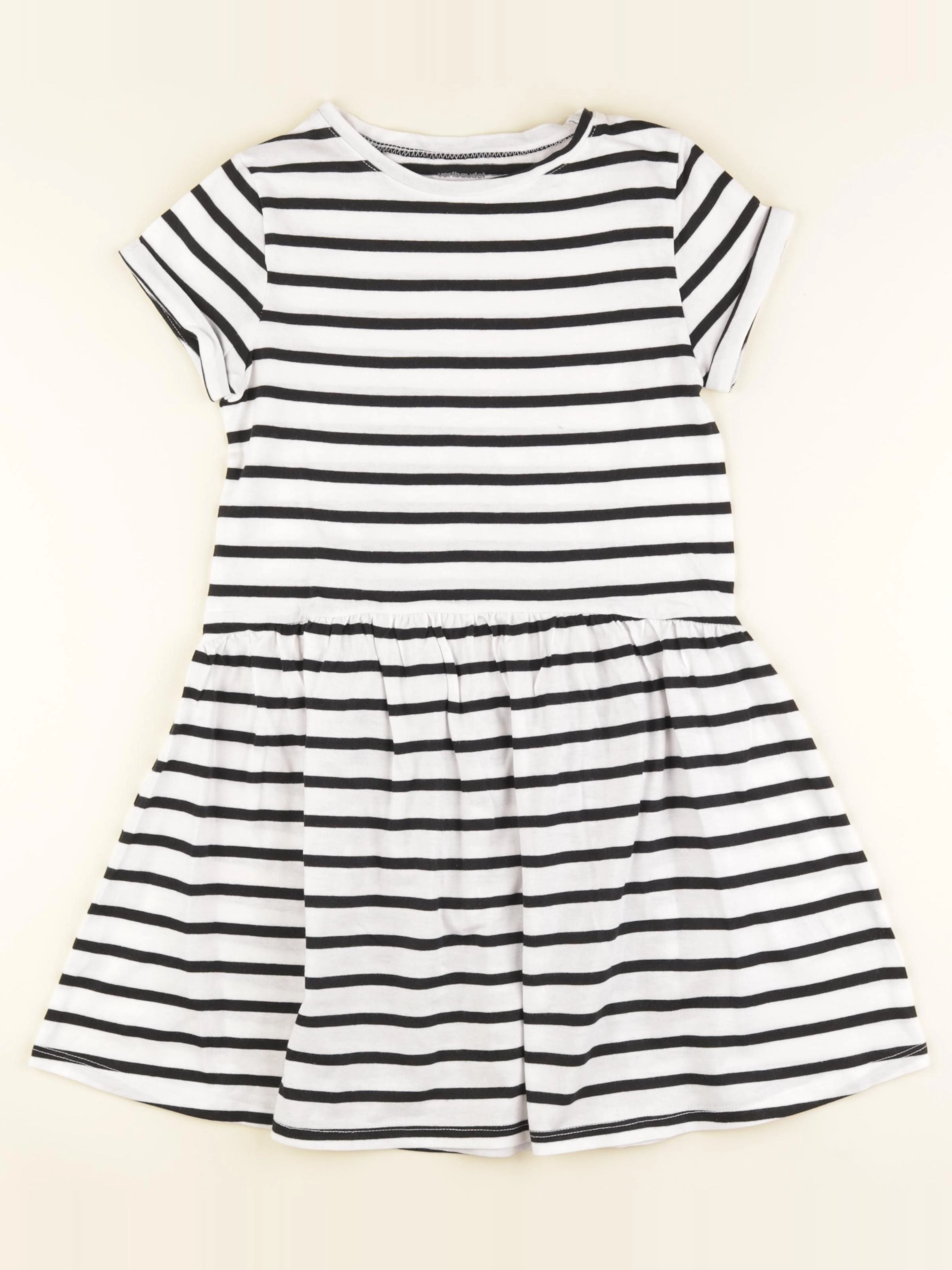 Vertbaudet - robe blanc, bleu - 6 ans