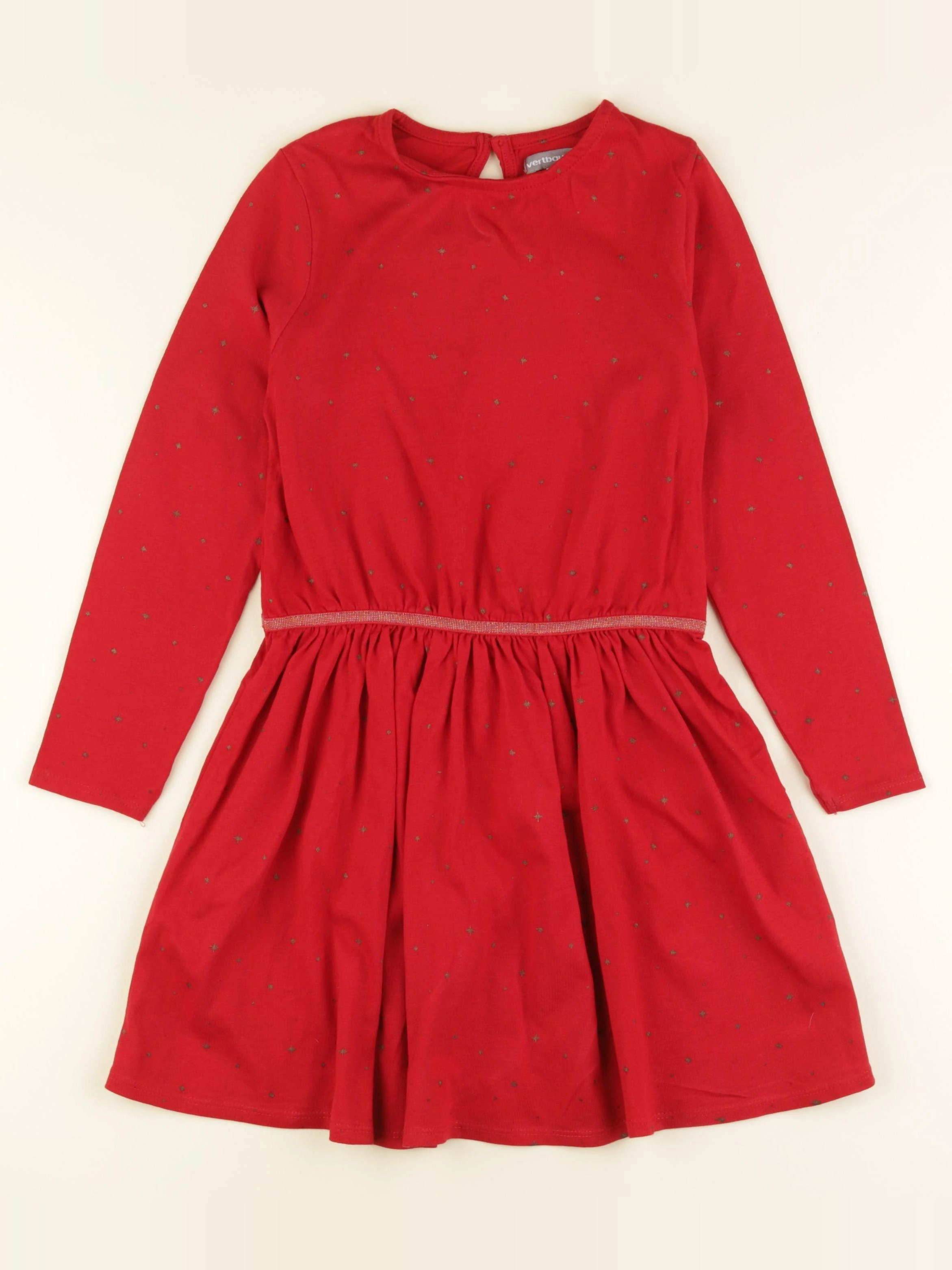 Vertbaudet - robe rouge - 7 ans