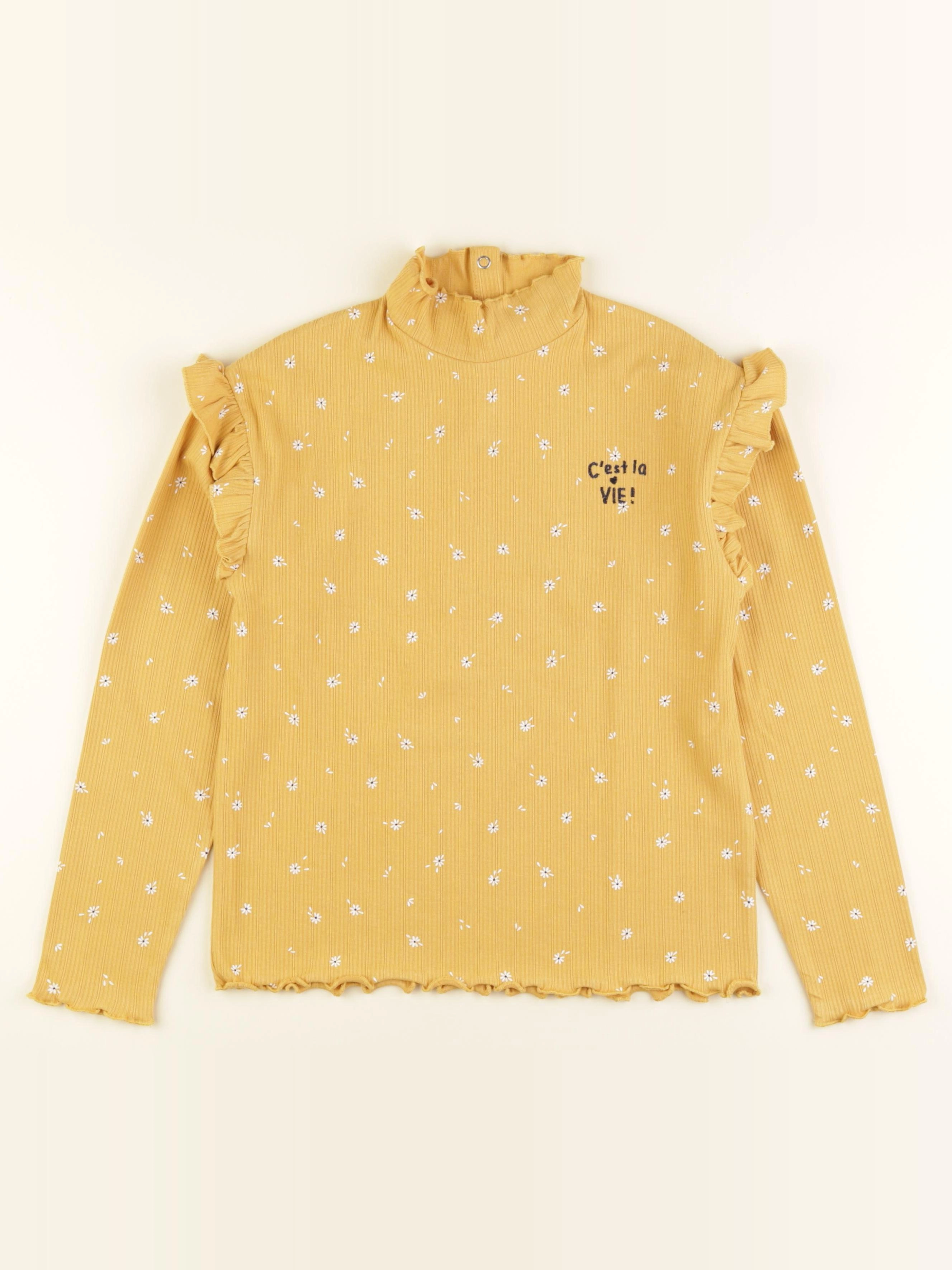 Vertbaudet - sous-pull jaune - 10 ans