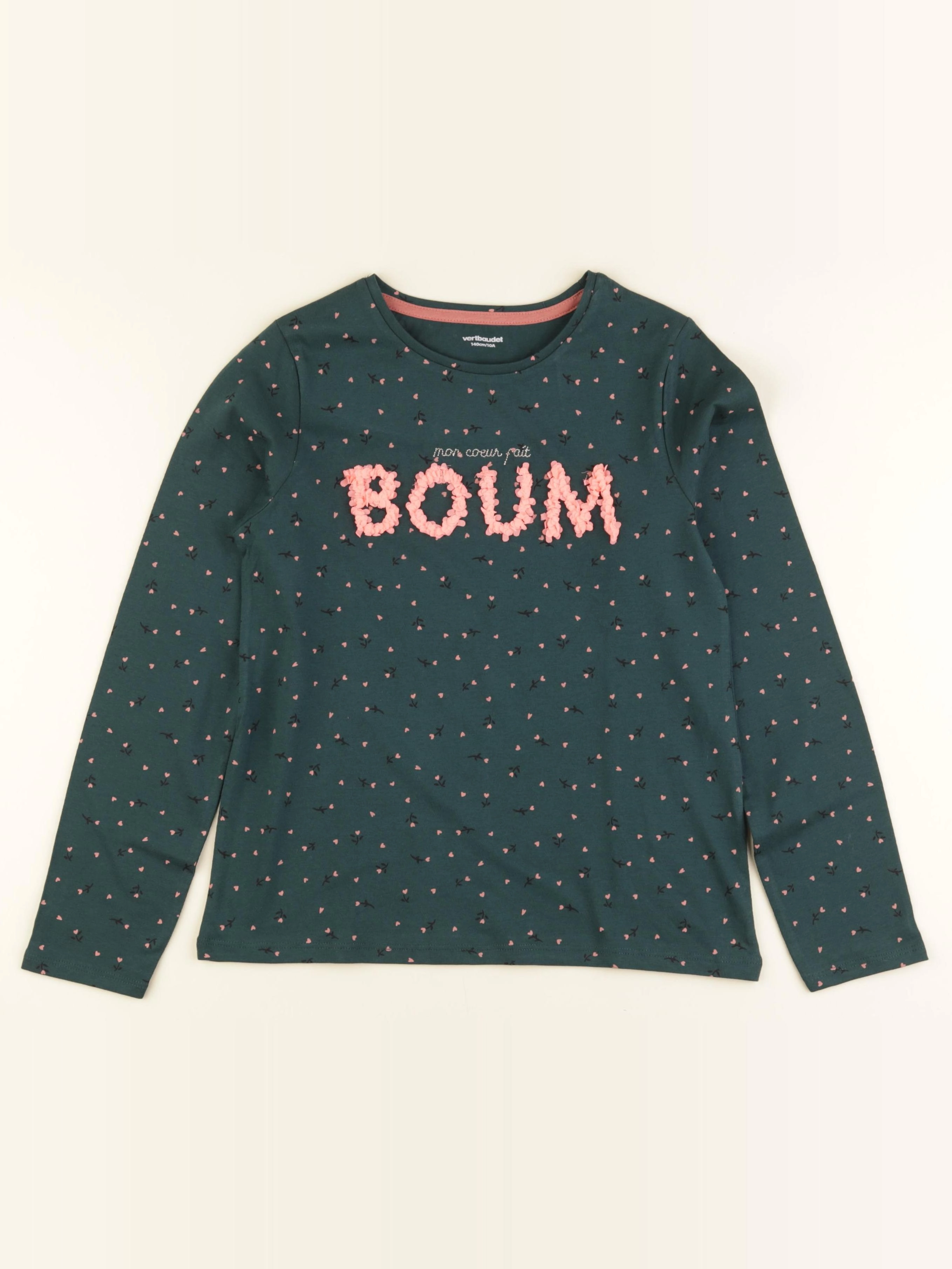 Vertbaudet - tee-shirt vert - 10 ans