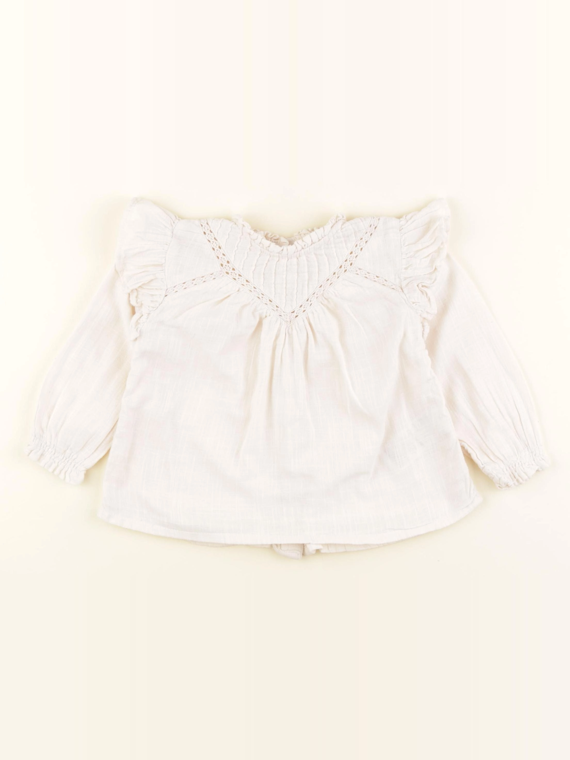 Vertbaudet - blouse beige - 18 mois