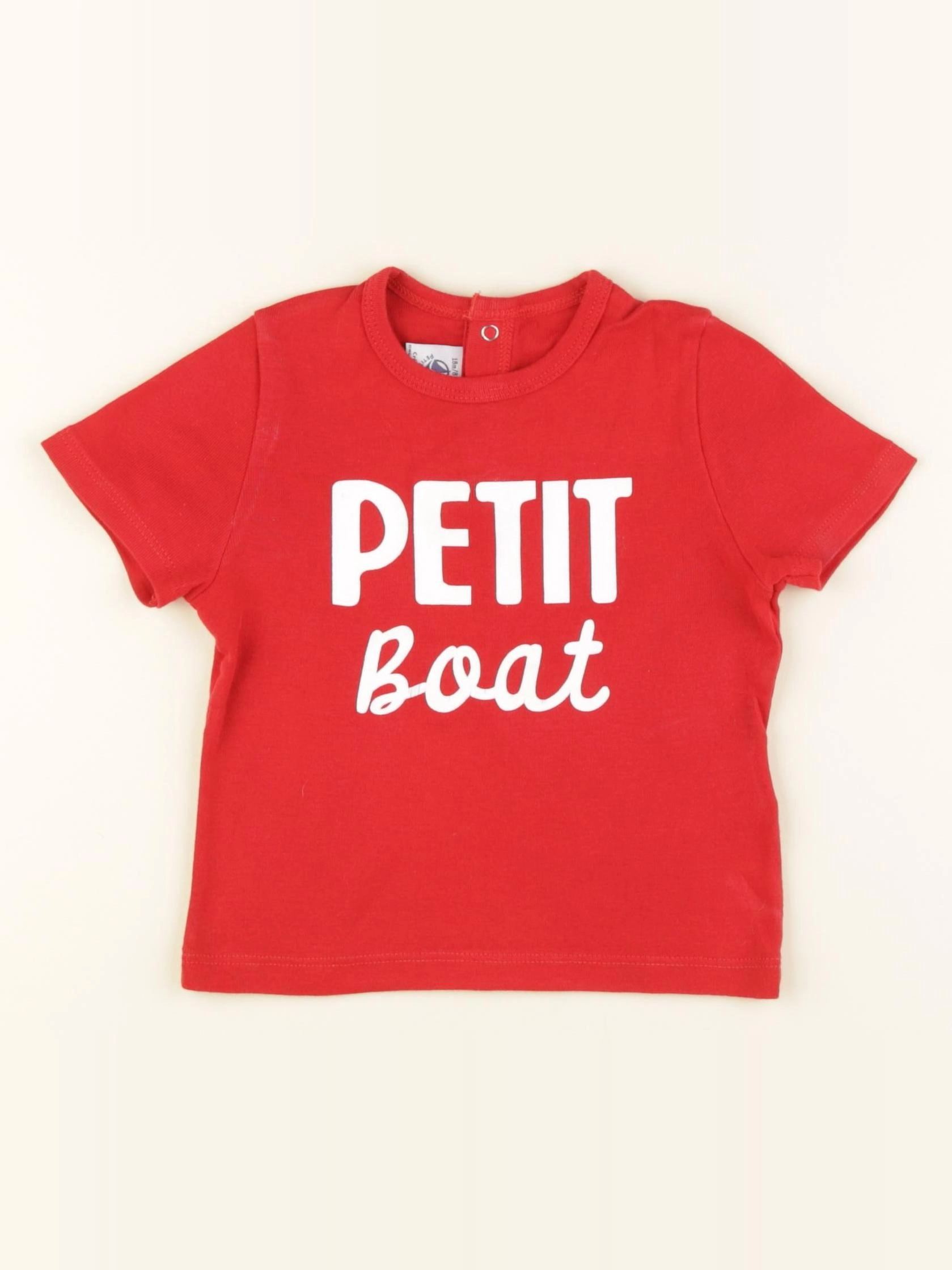 Petit Bateau - tee-shirt rouge - 18 mois