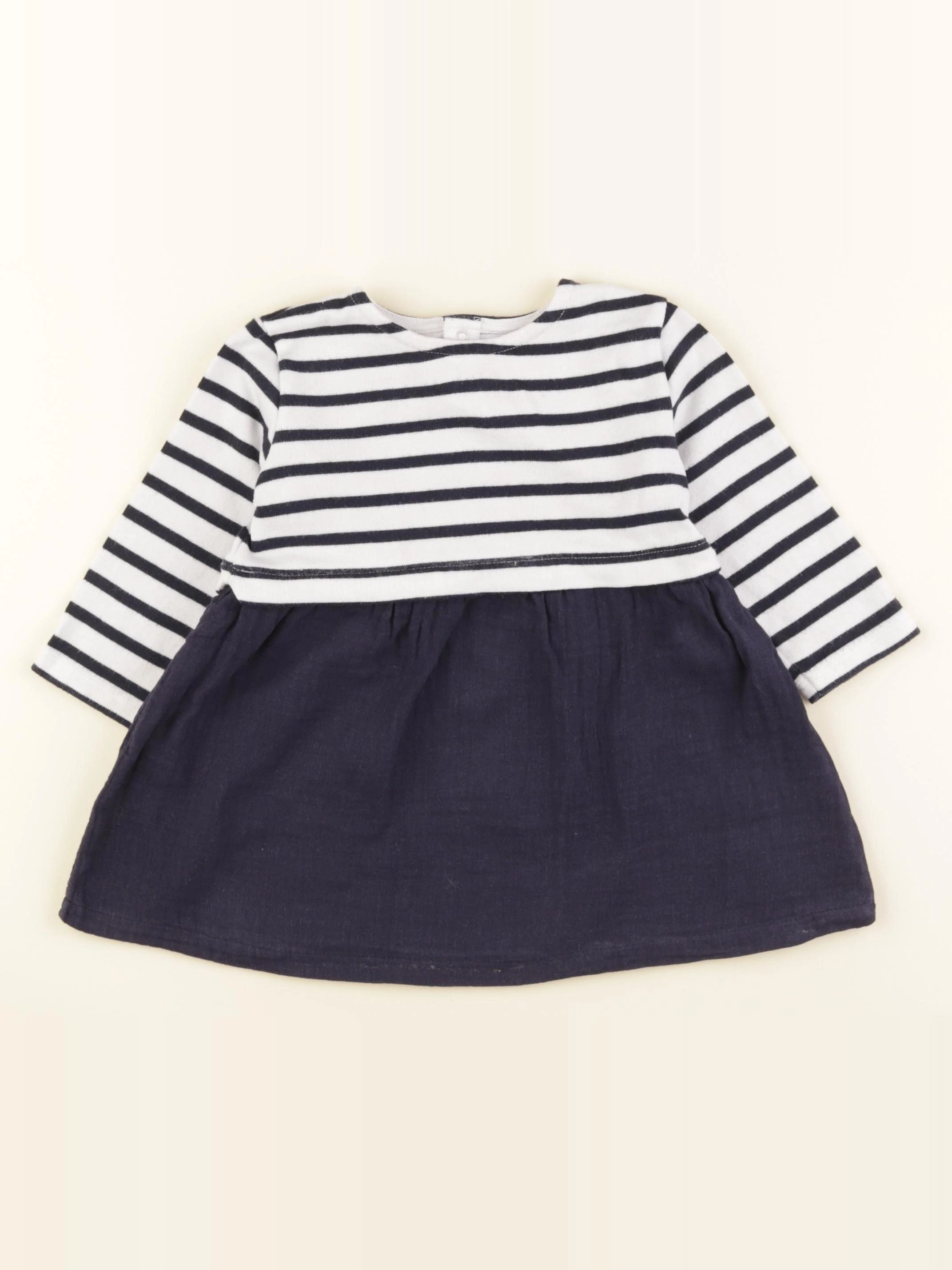 Petit Bateau - robe bleu - 18 mois