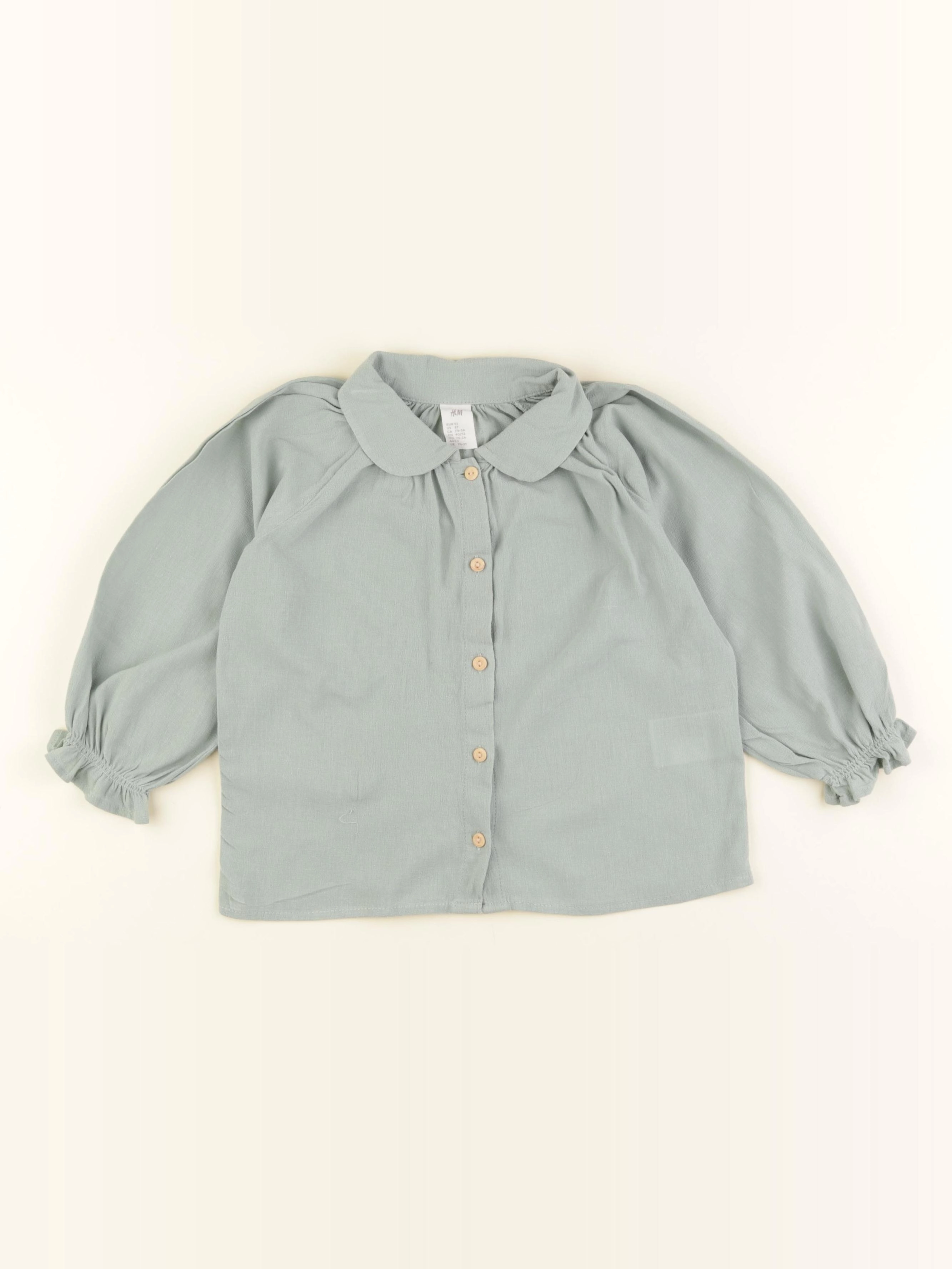 H&M - blouse vert - 18/24 mois