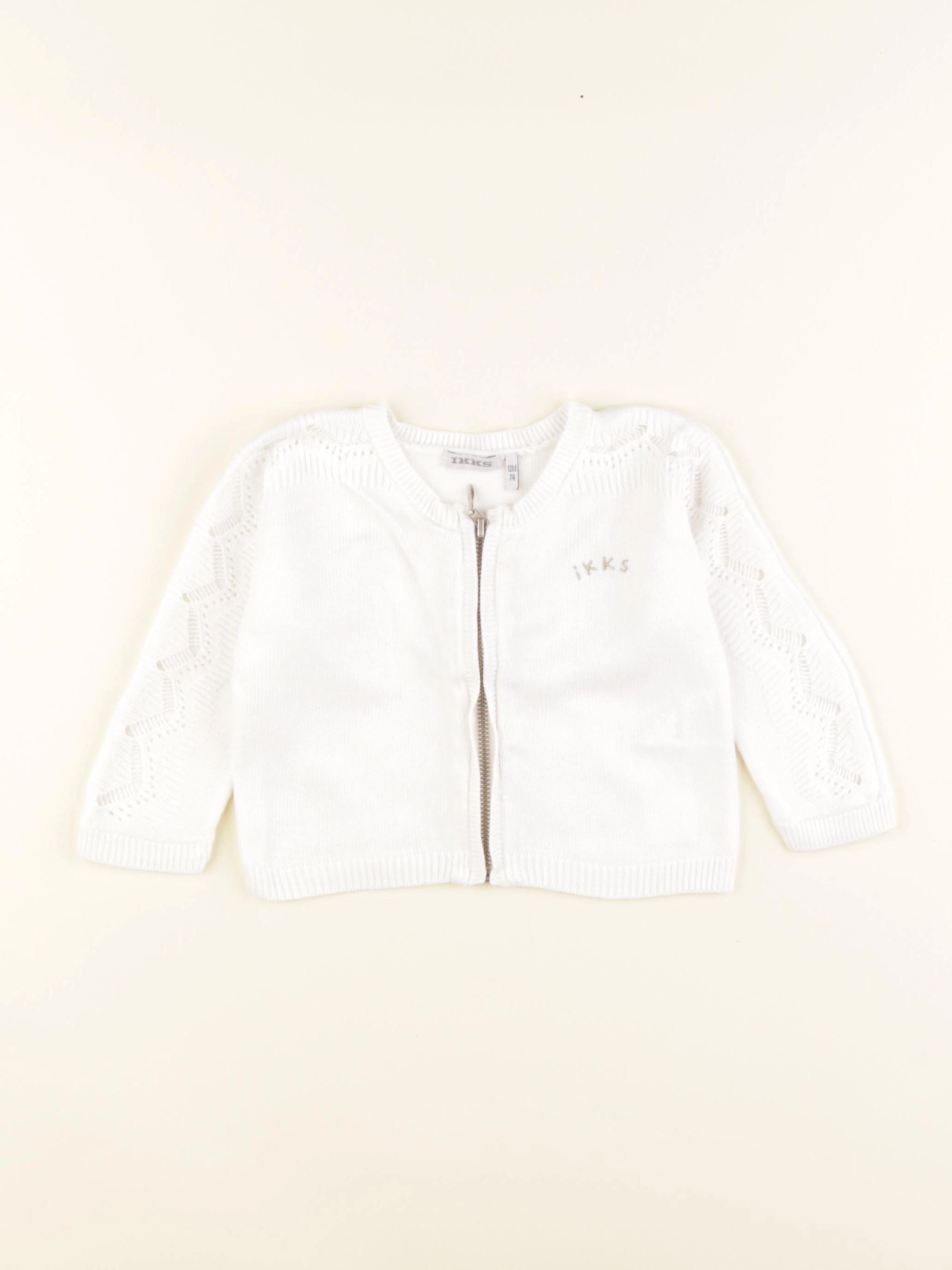 IKKS - gilet blanc, or - 12 mois