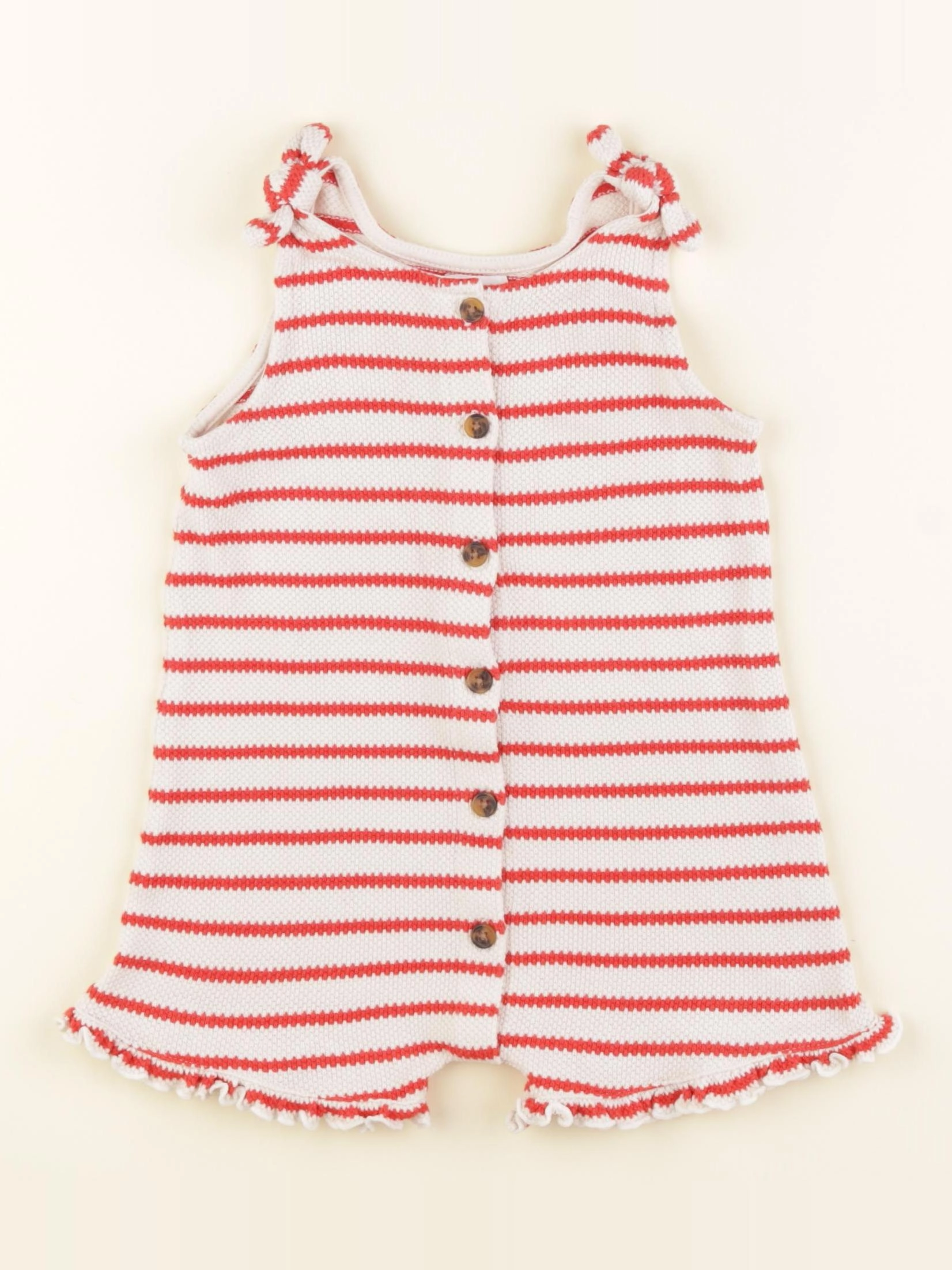 Vertbaudet - combinaison beige, rouge - 36 mois