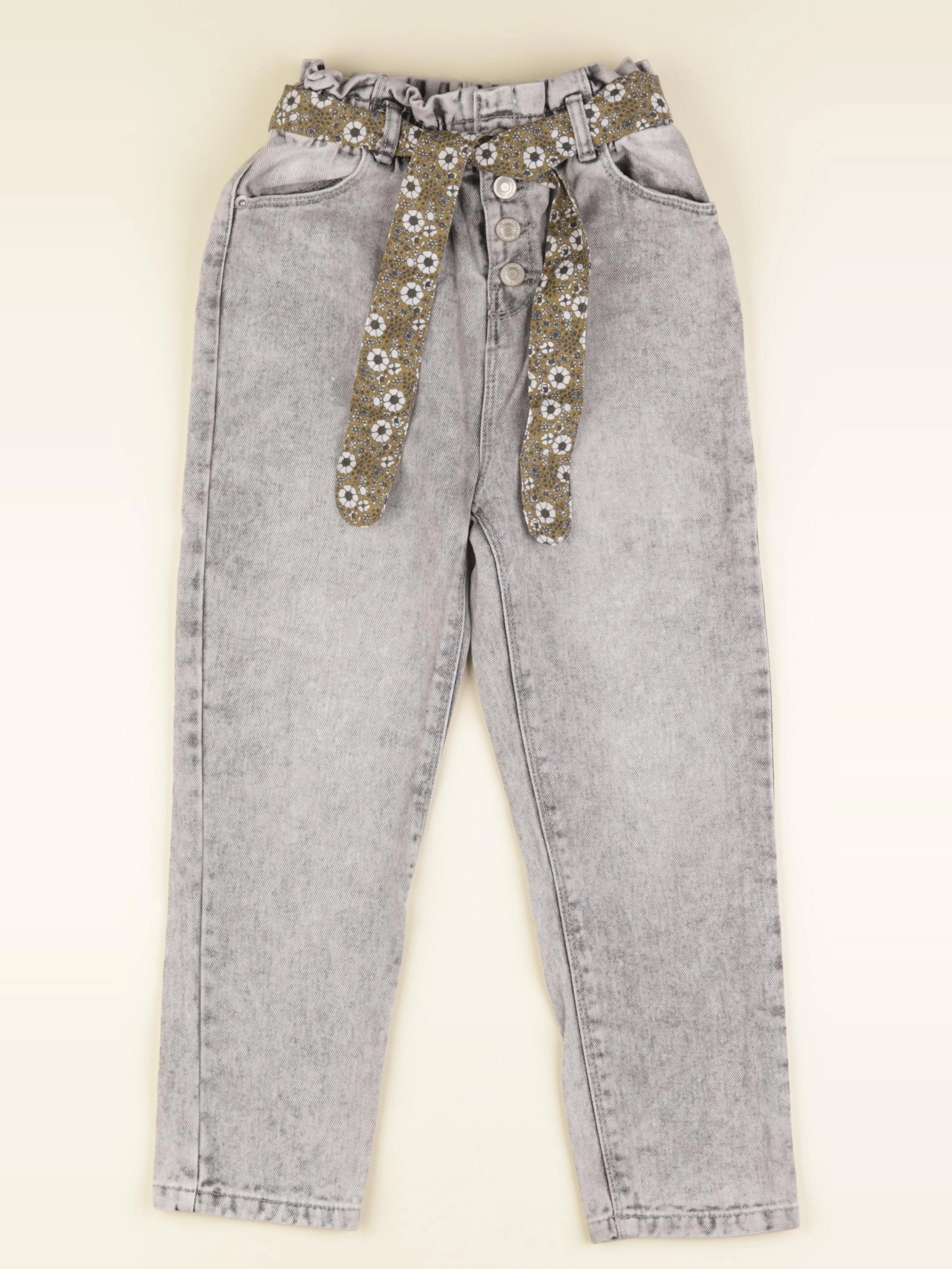 Vertbaudet - jean gris - 7 ans