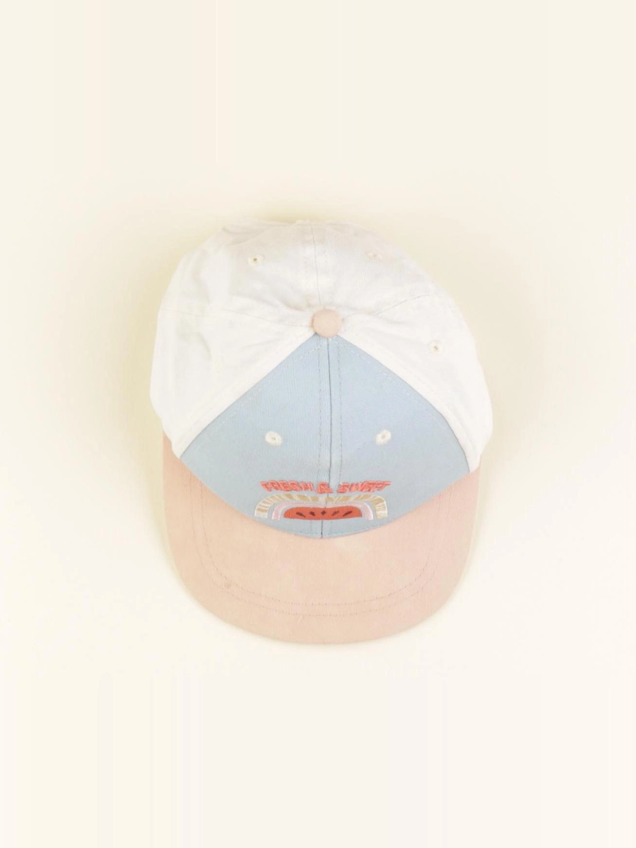 Vertbaudet - casquette bleu, rose - 4/6 ans