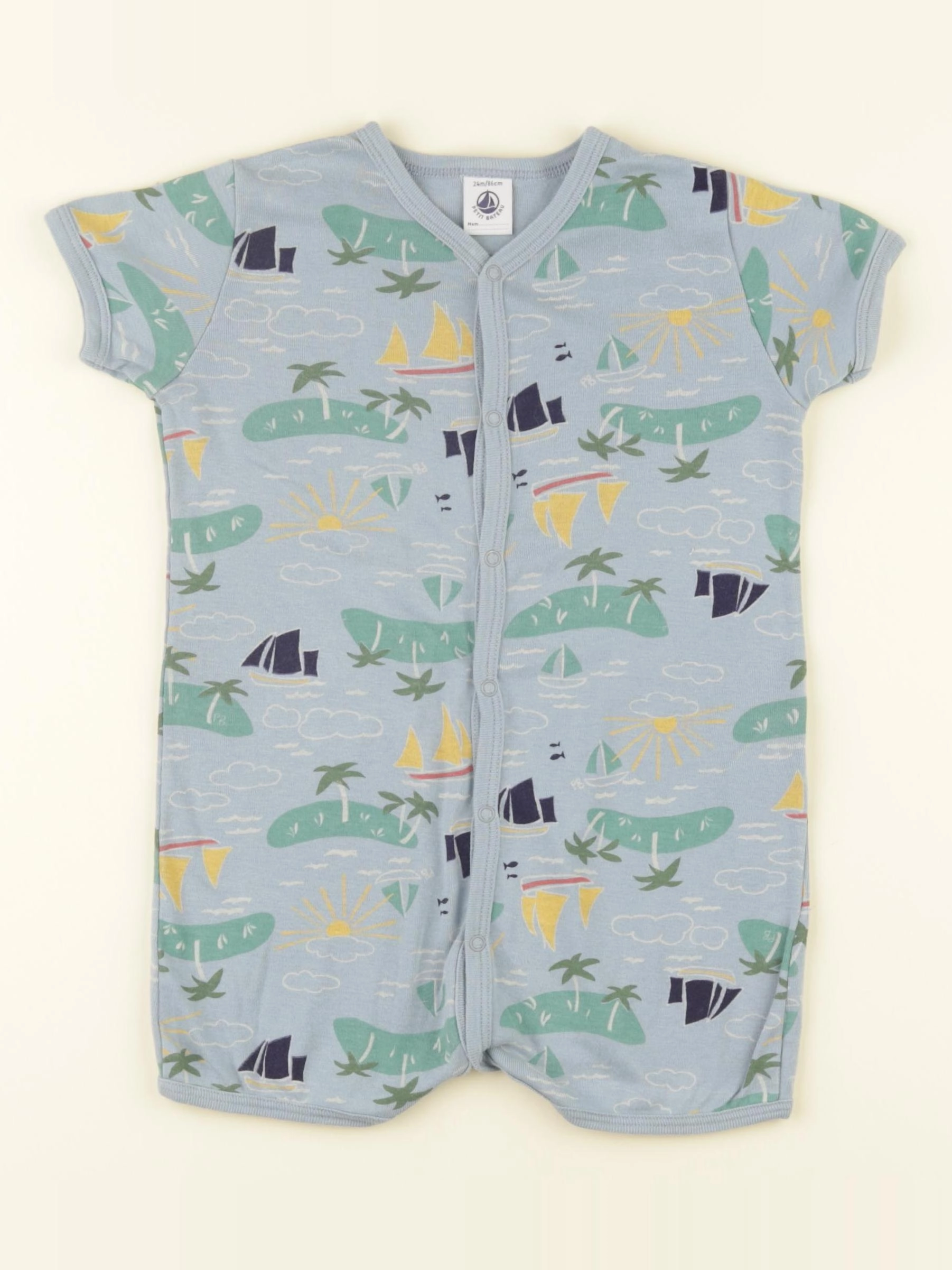 Boutchou - pyjama coton bleu - 24 mois