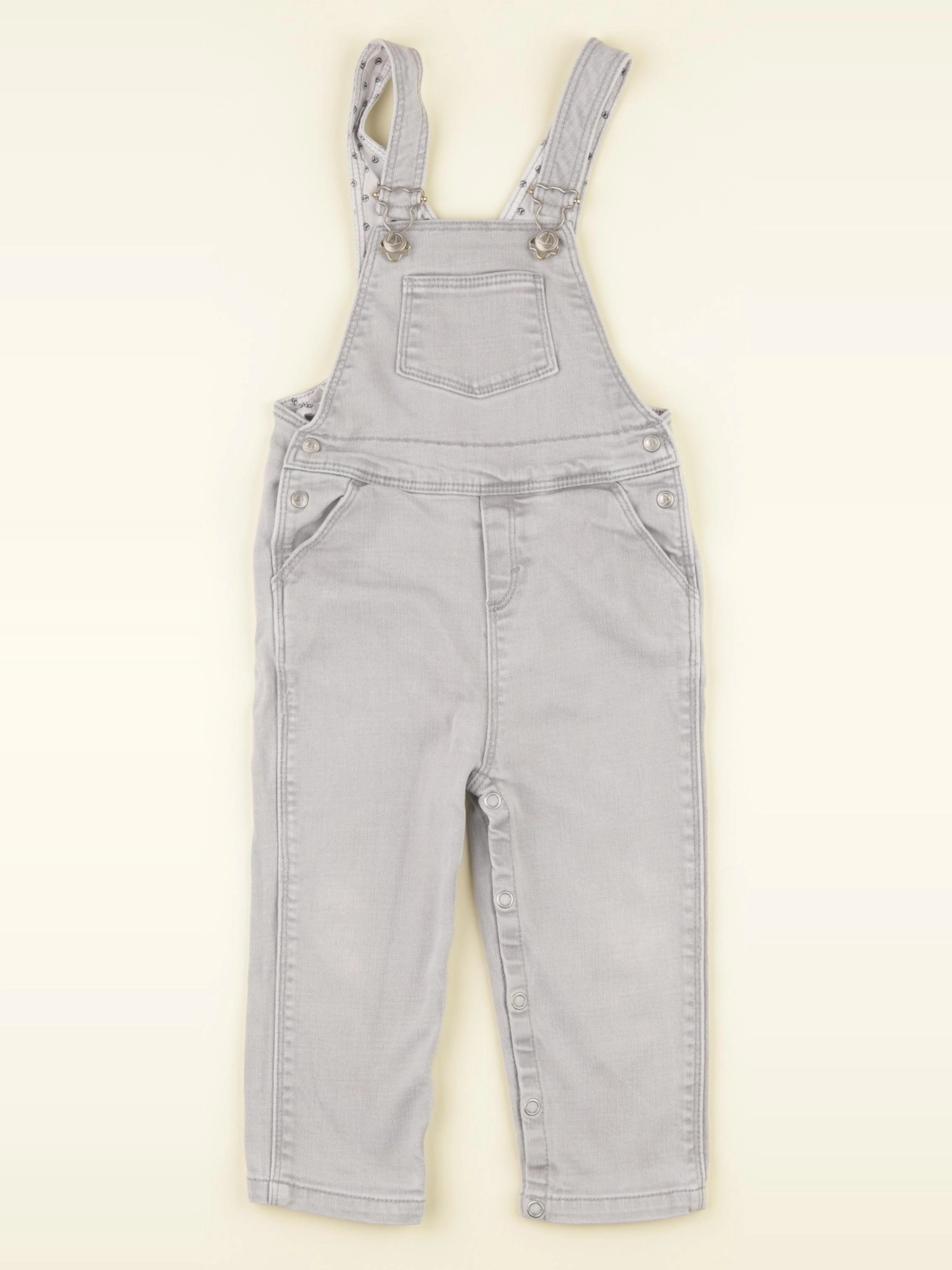 Petit Bateau - salopette gris - 18 mois