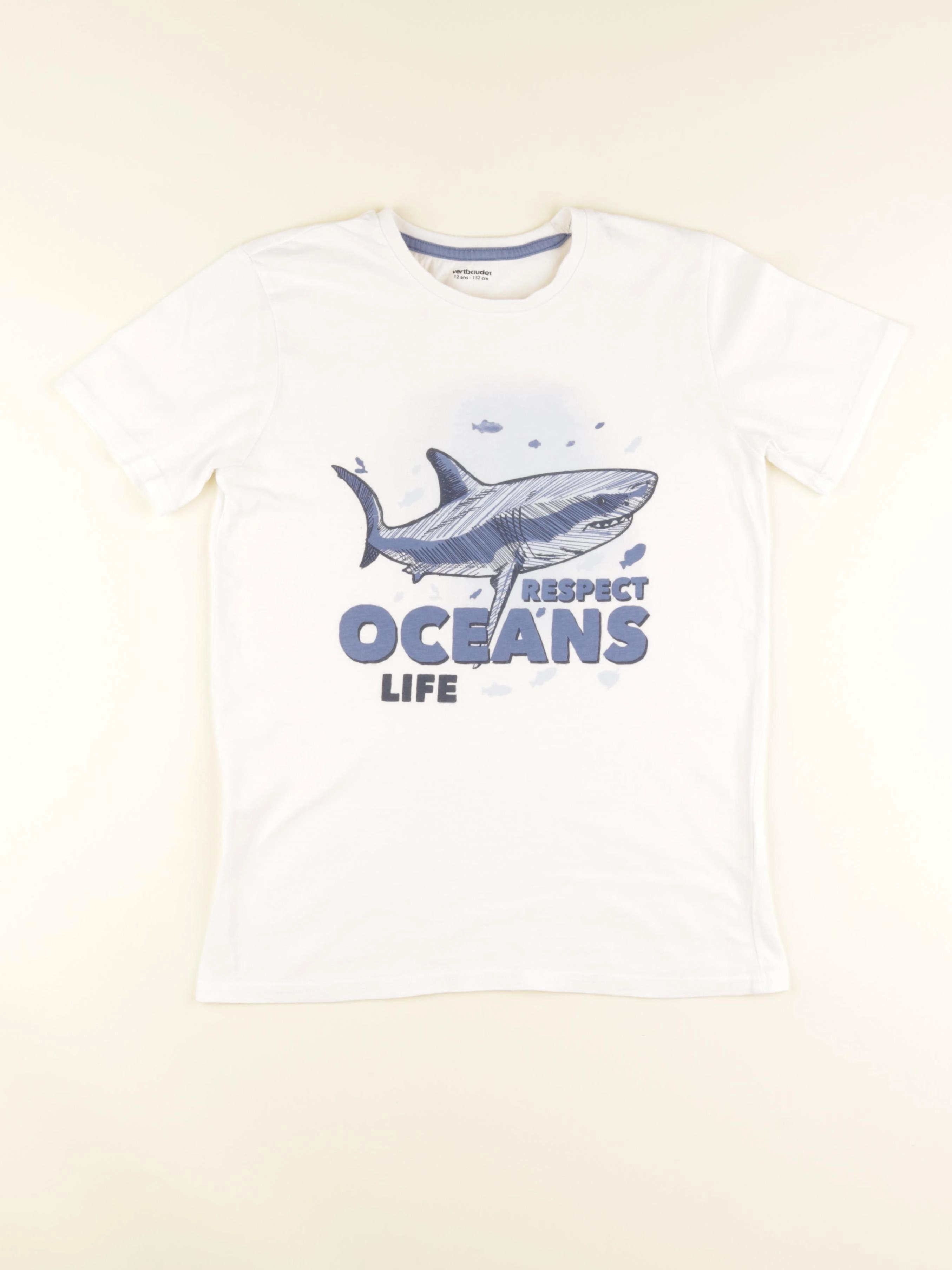 Vertbaudet - tee-shirt blanc - 12 ans