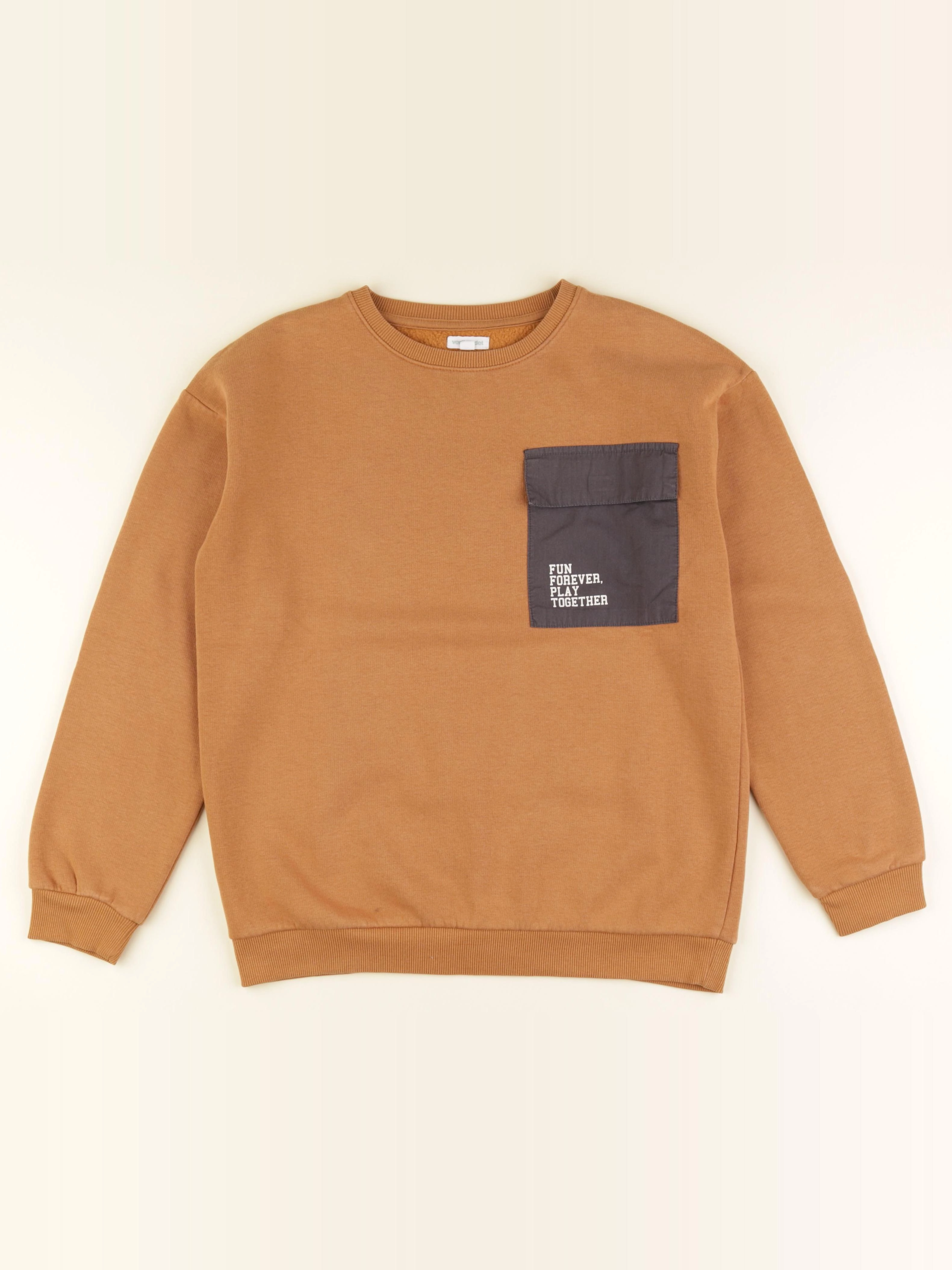 Vertbaudet - sweat marron - 12 ans