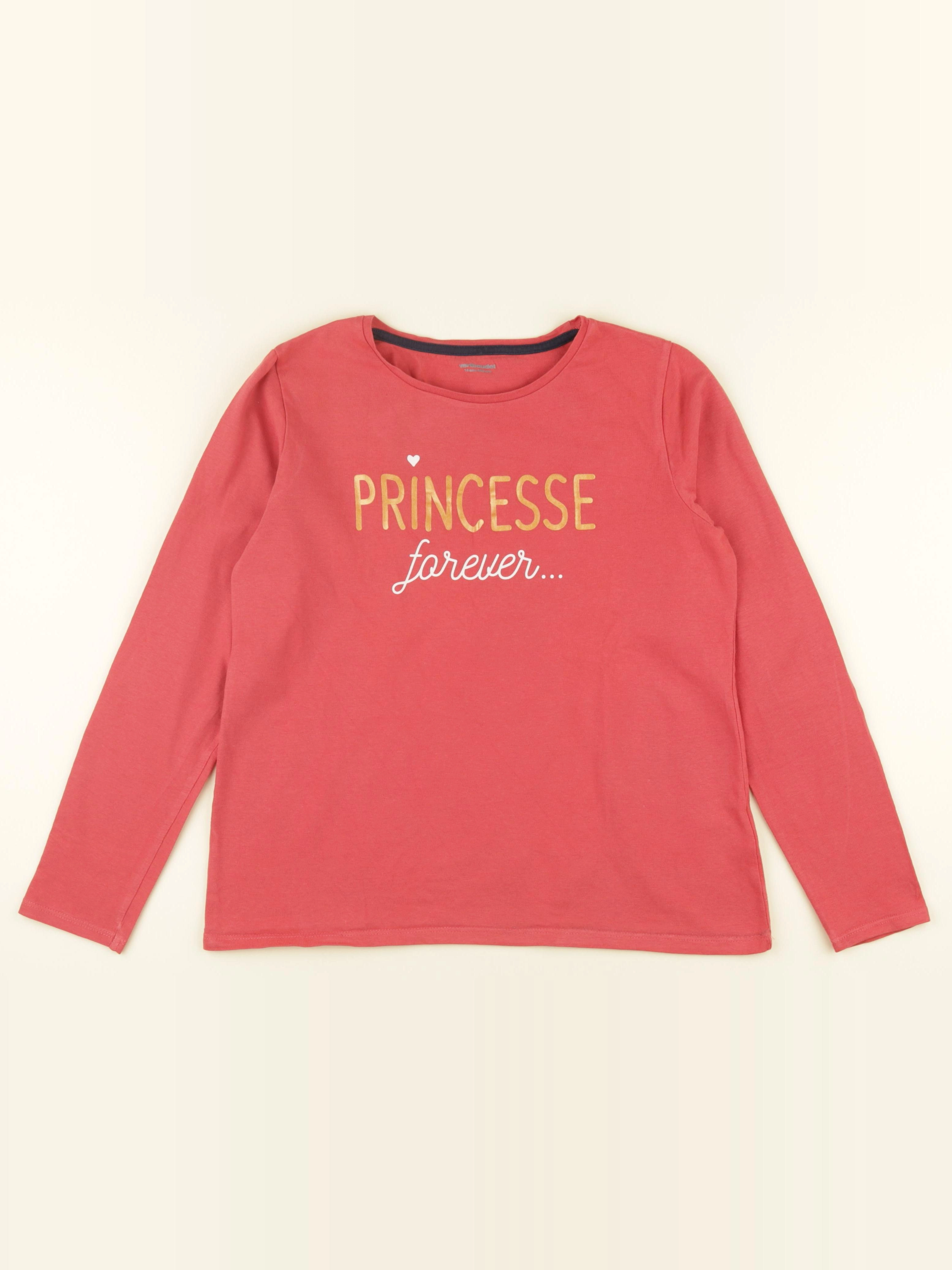 Vertbaudet - tee-shirt or, rouge - 14 ans