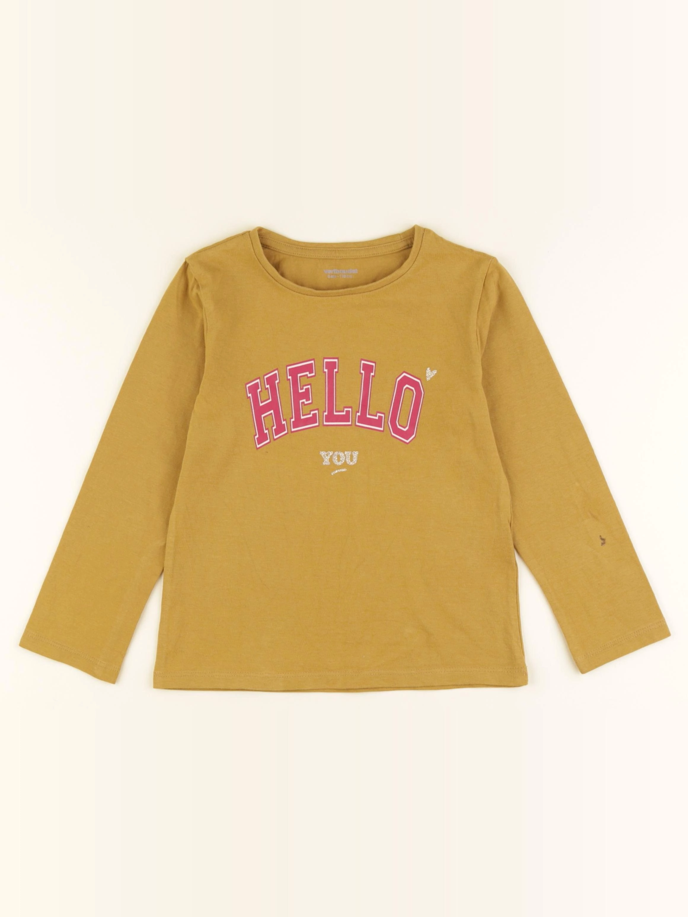 Vertbaudet - tee-shirt jaune - 5 ans