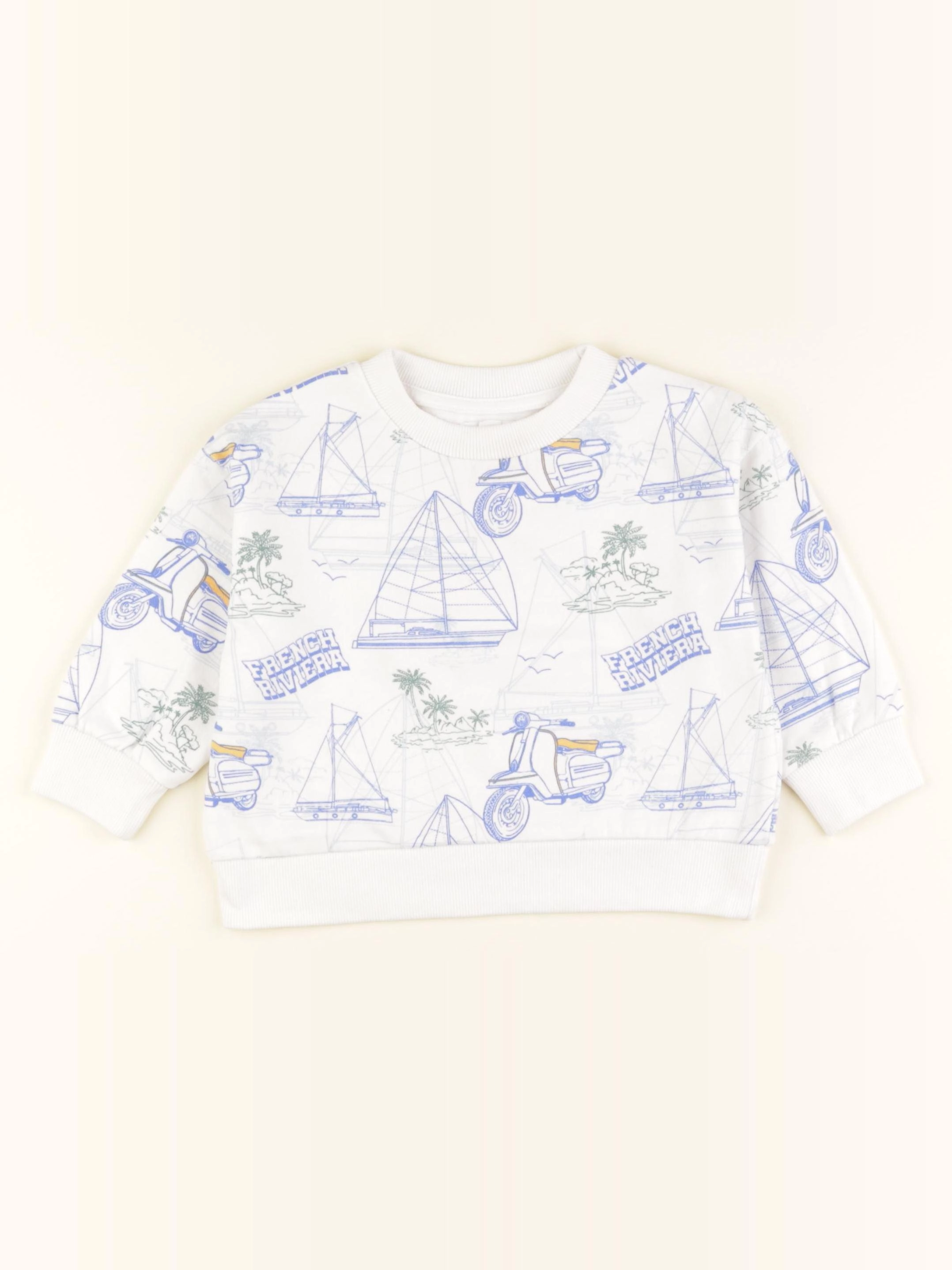 Vertbaudet - sweat bleu - 2 ans