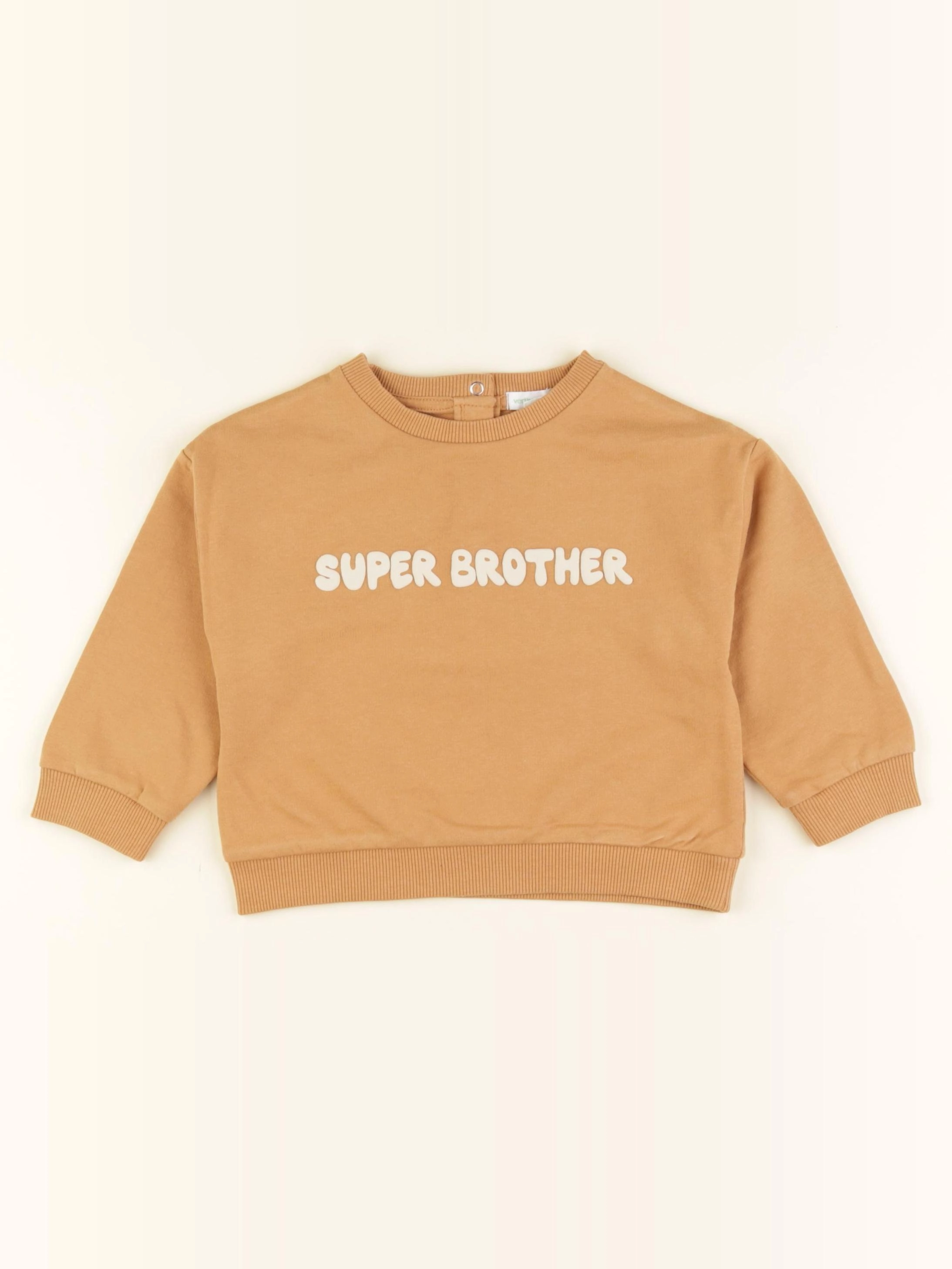 Vertbaudet - sweat marron - 24 mois