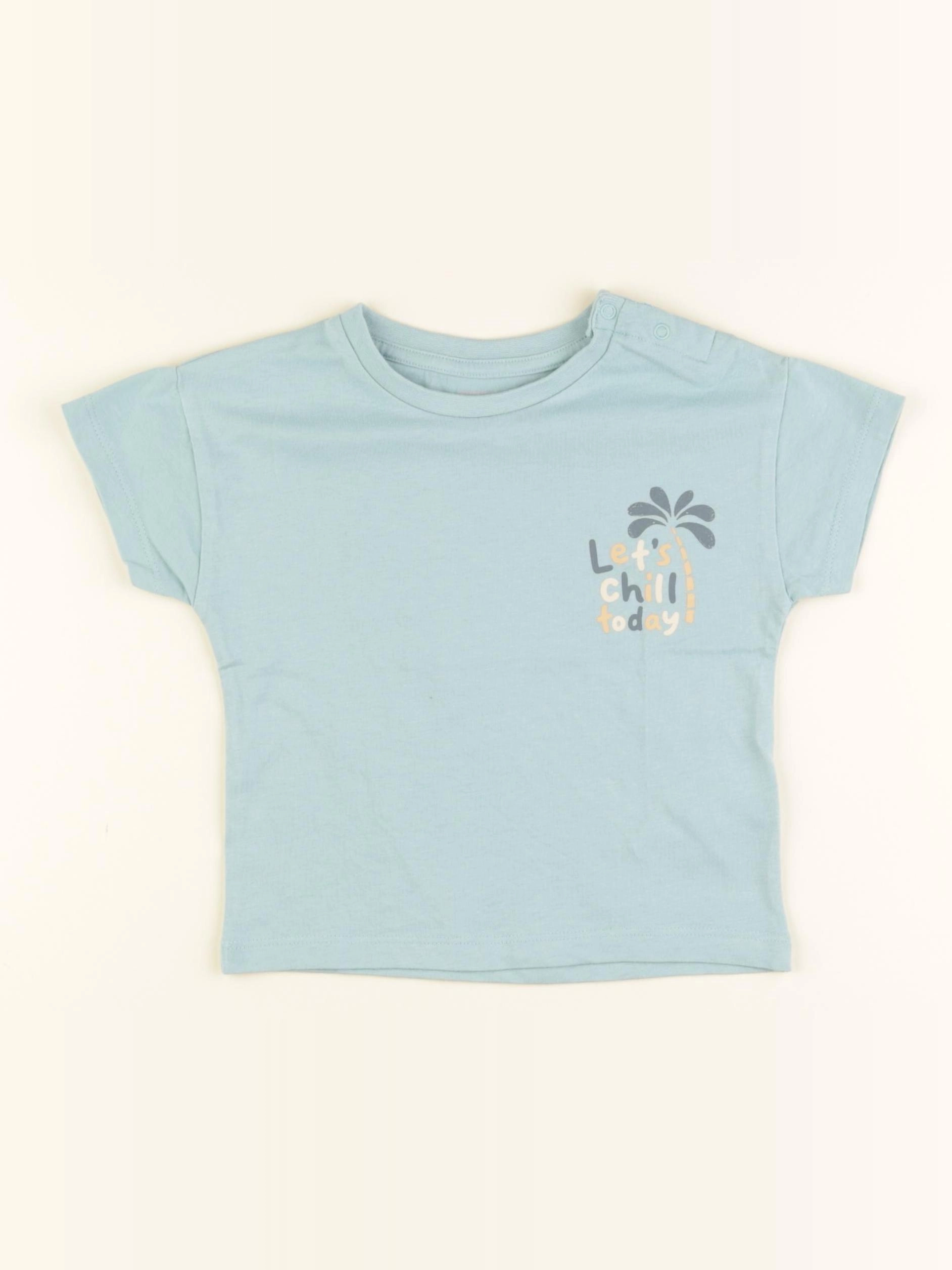 Vertbaudet - tee-shirt imprimé au dos vert - 2 ans