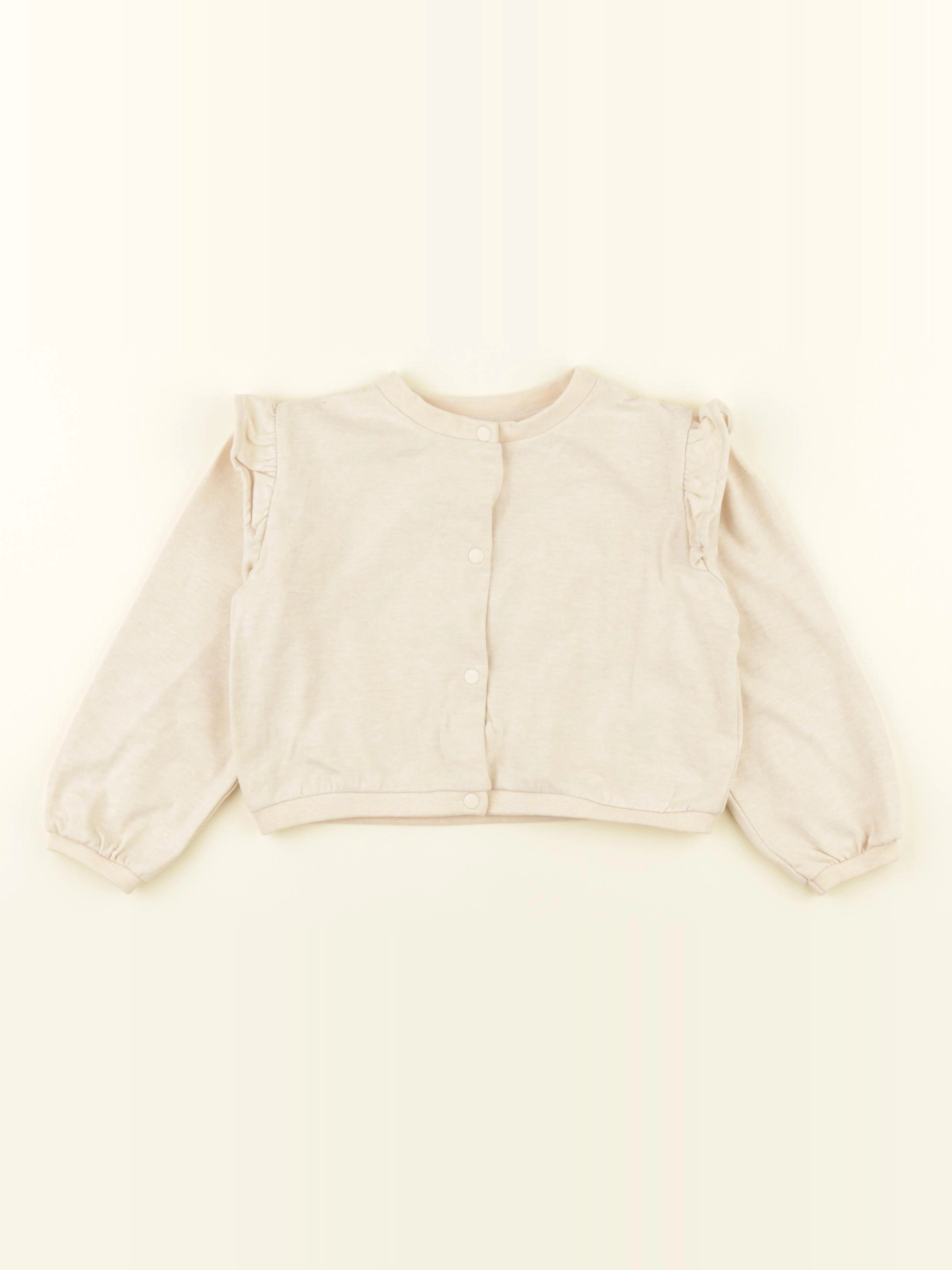 Vertbaudet - sweat beige - 4 ans