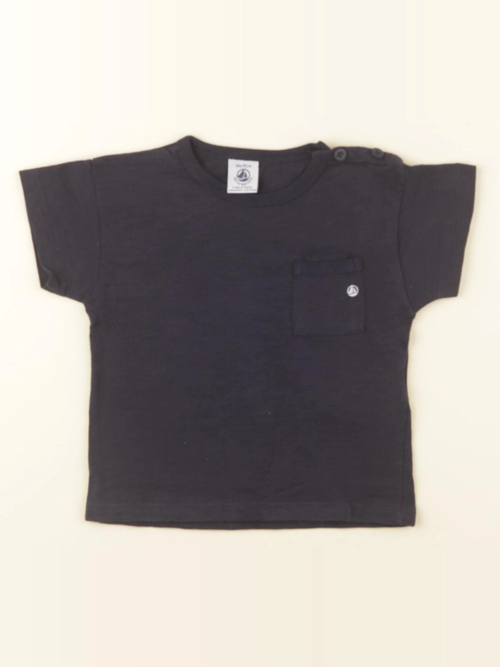 Petit Bateau - tee-shirt bleu - 18 mois