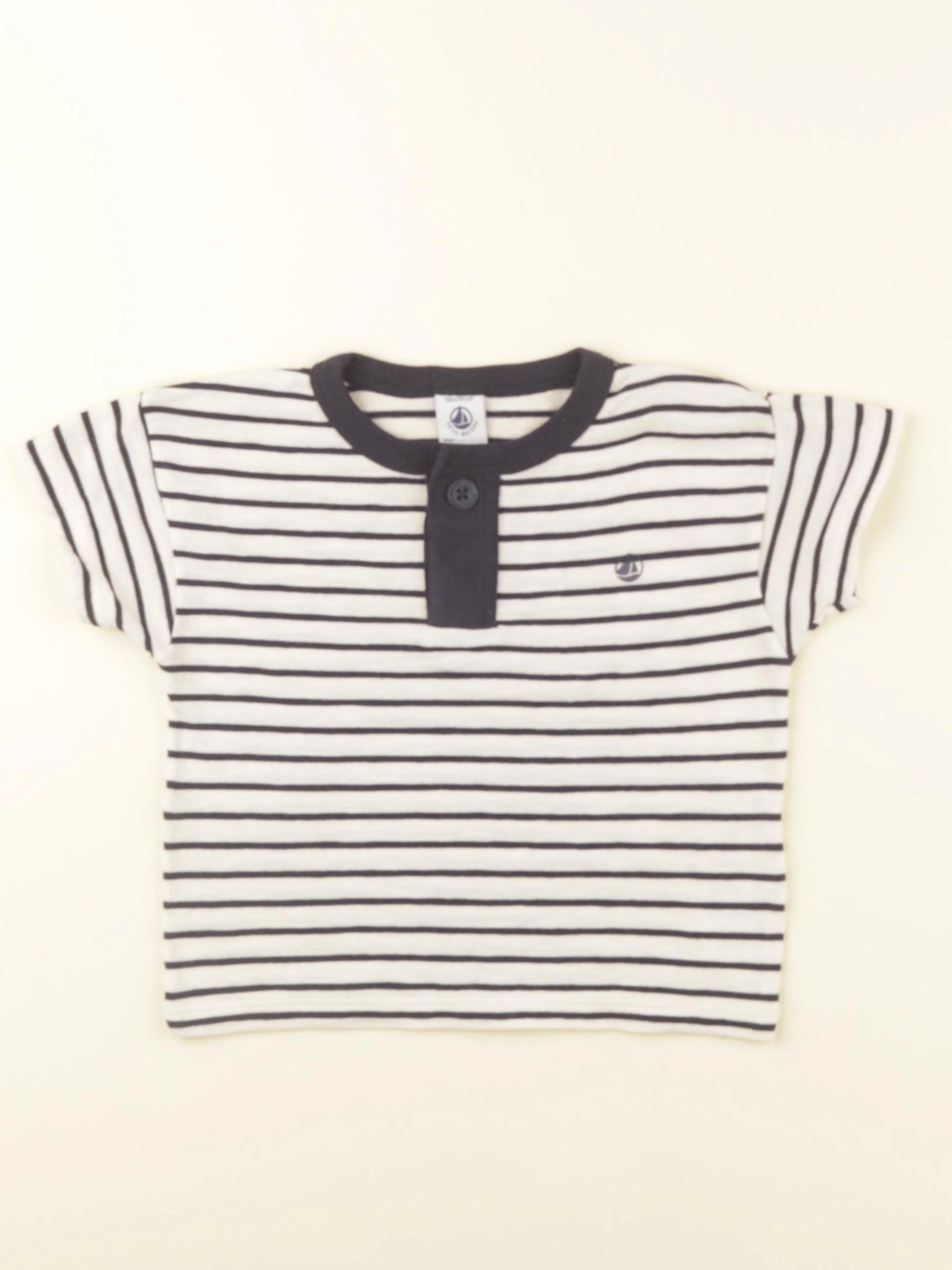 Petit Bateau - tee-shirt beige - 18 mois
