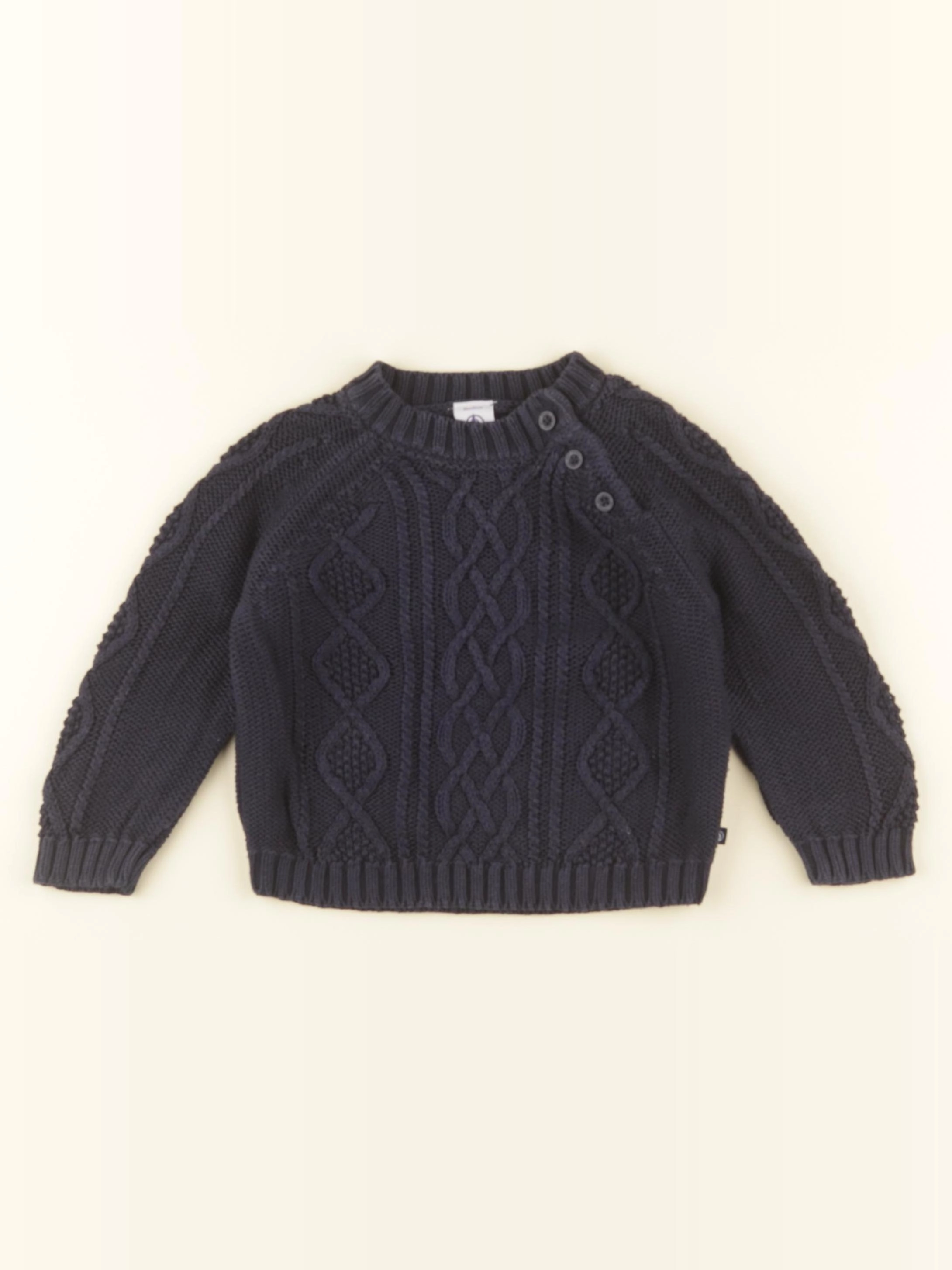Petit Bateau - pull bleu - 18 mois