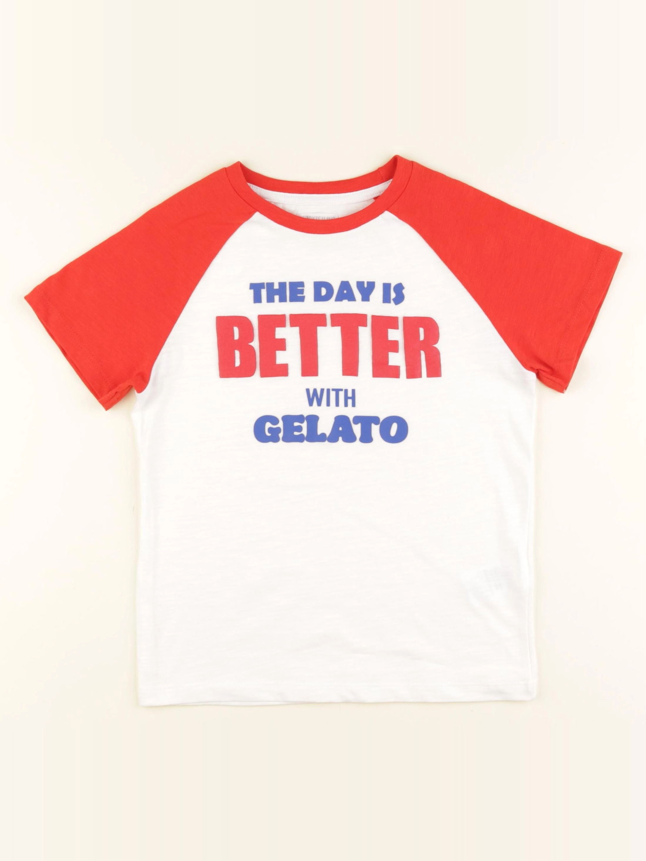 Storytelling - tee-shirt blanc, rouge - 8 ans