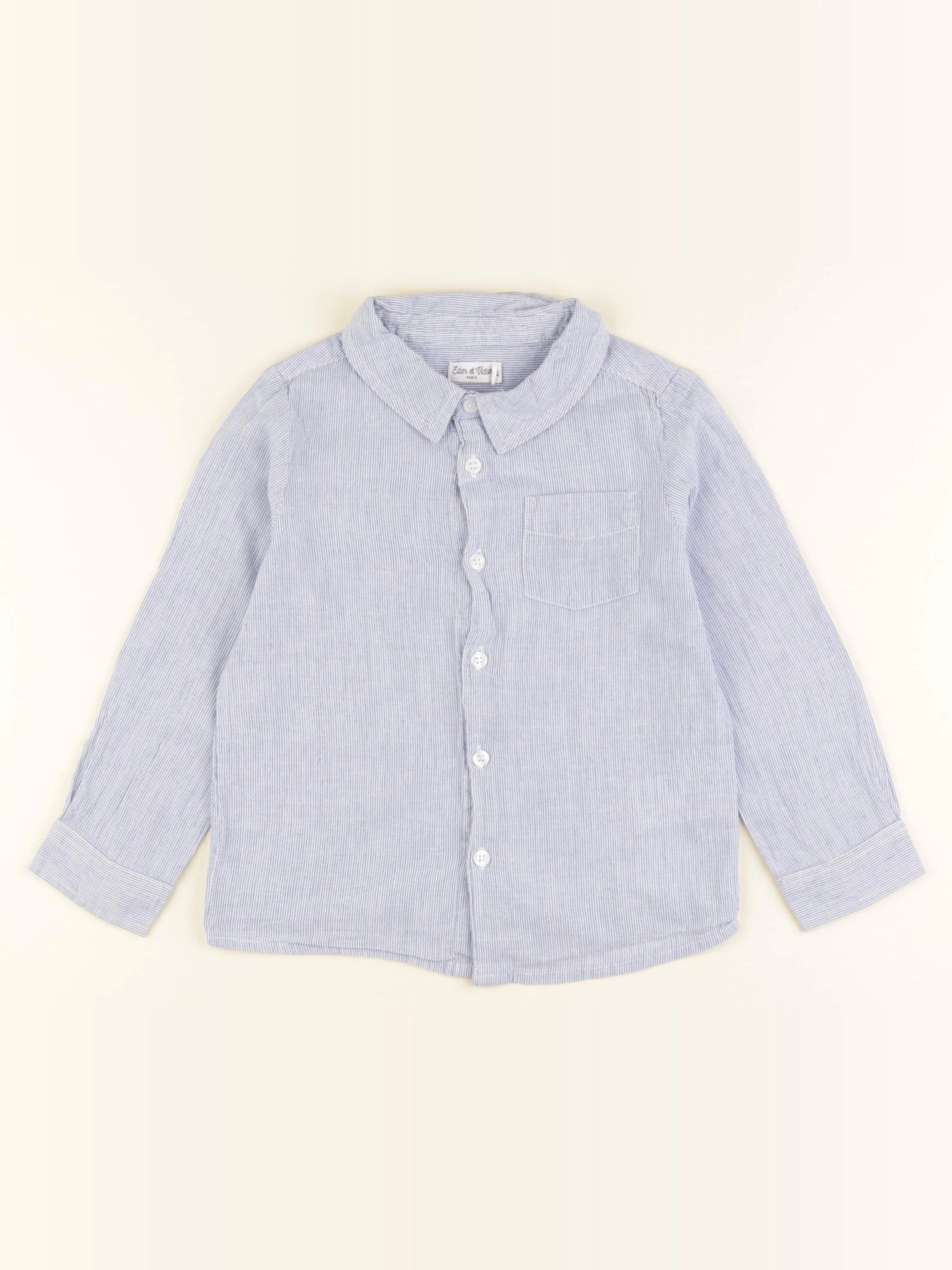 Eden & Victor - chemise bleu - 4 ans