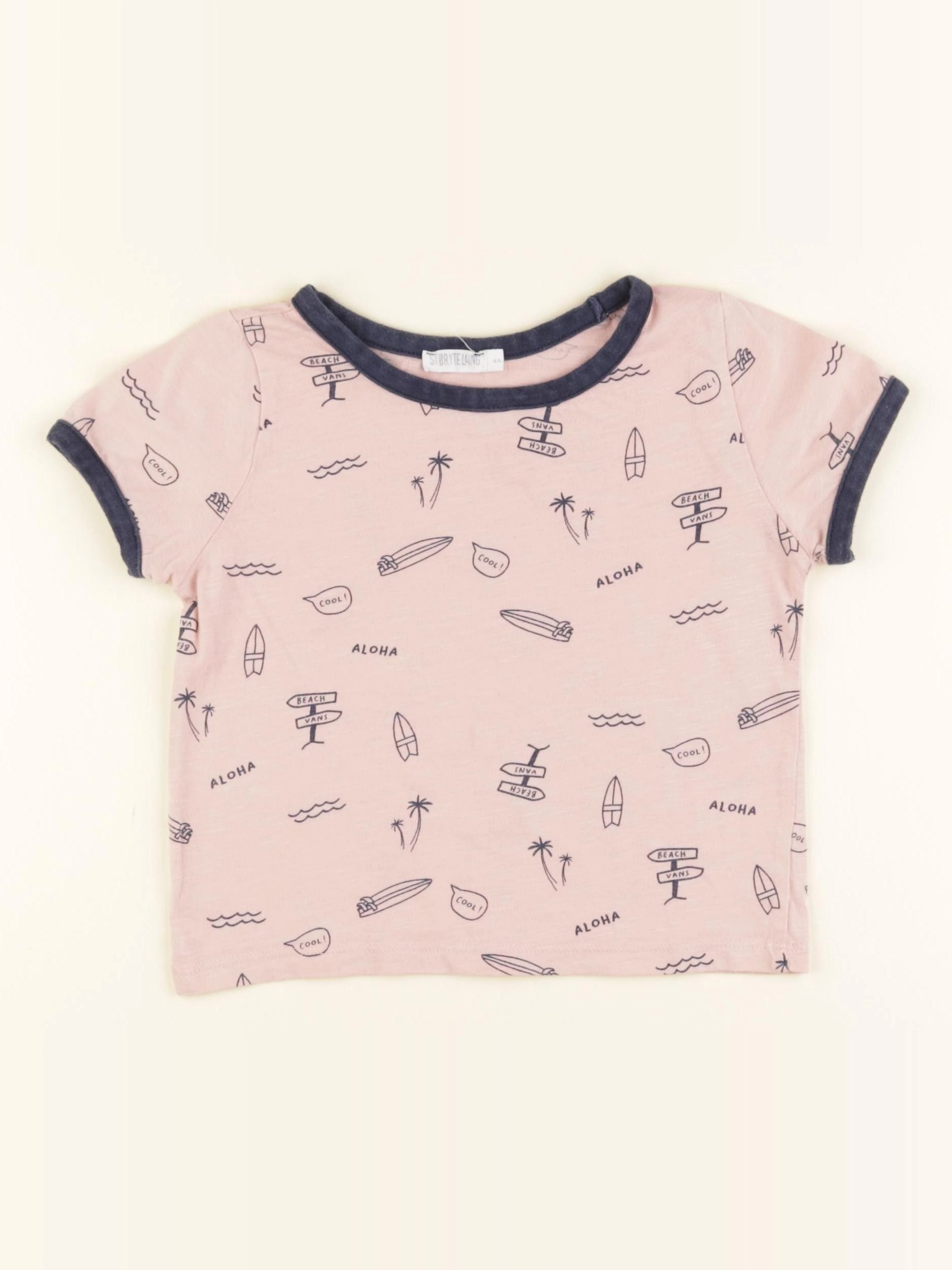 Storytelling - tee-shirt rose - 4 ans