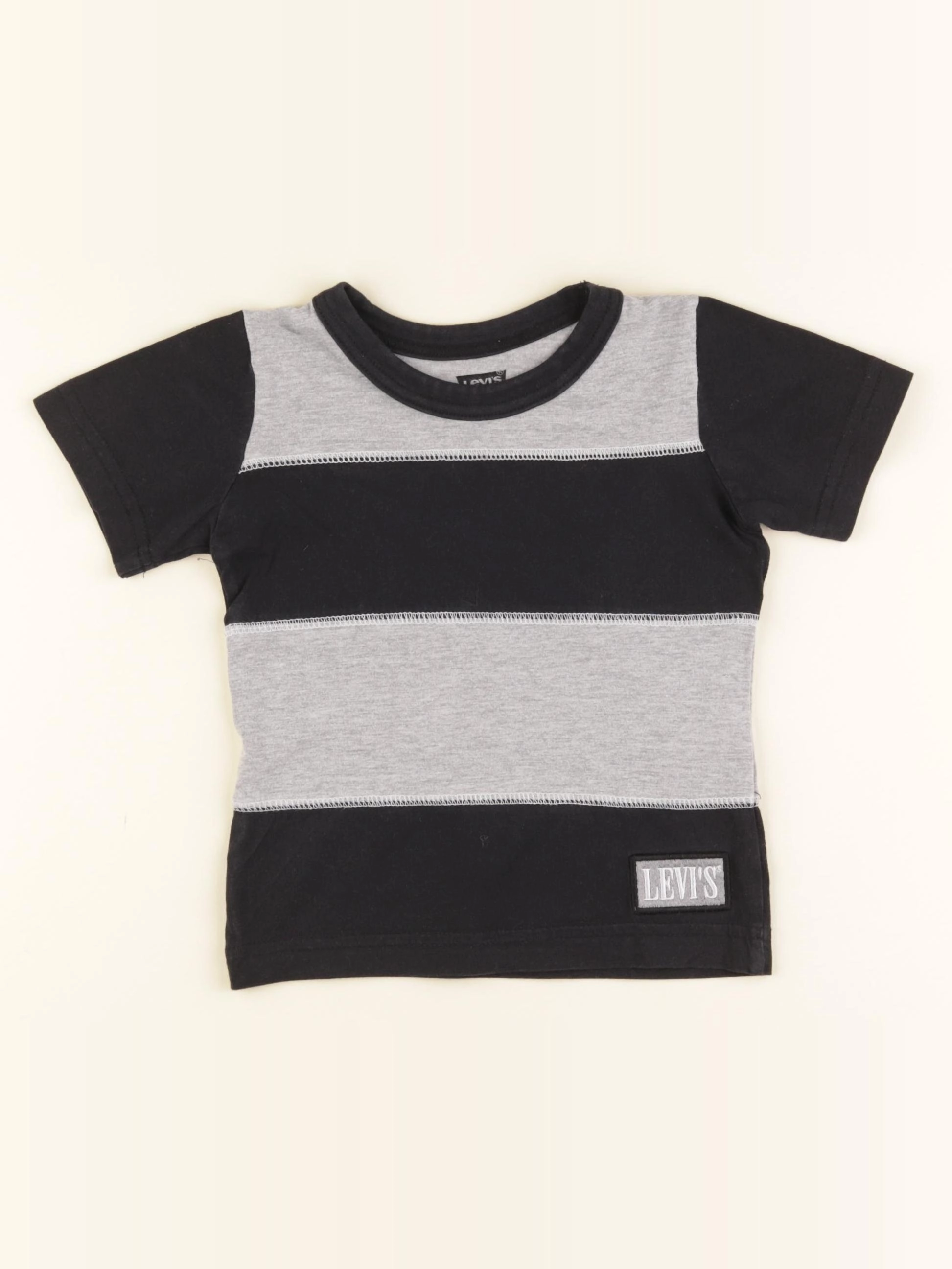 Levi's - tee-shirt gris, noir - 2 ans