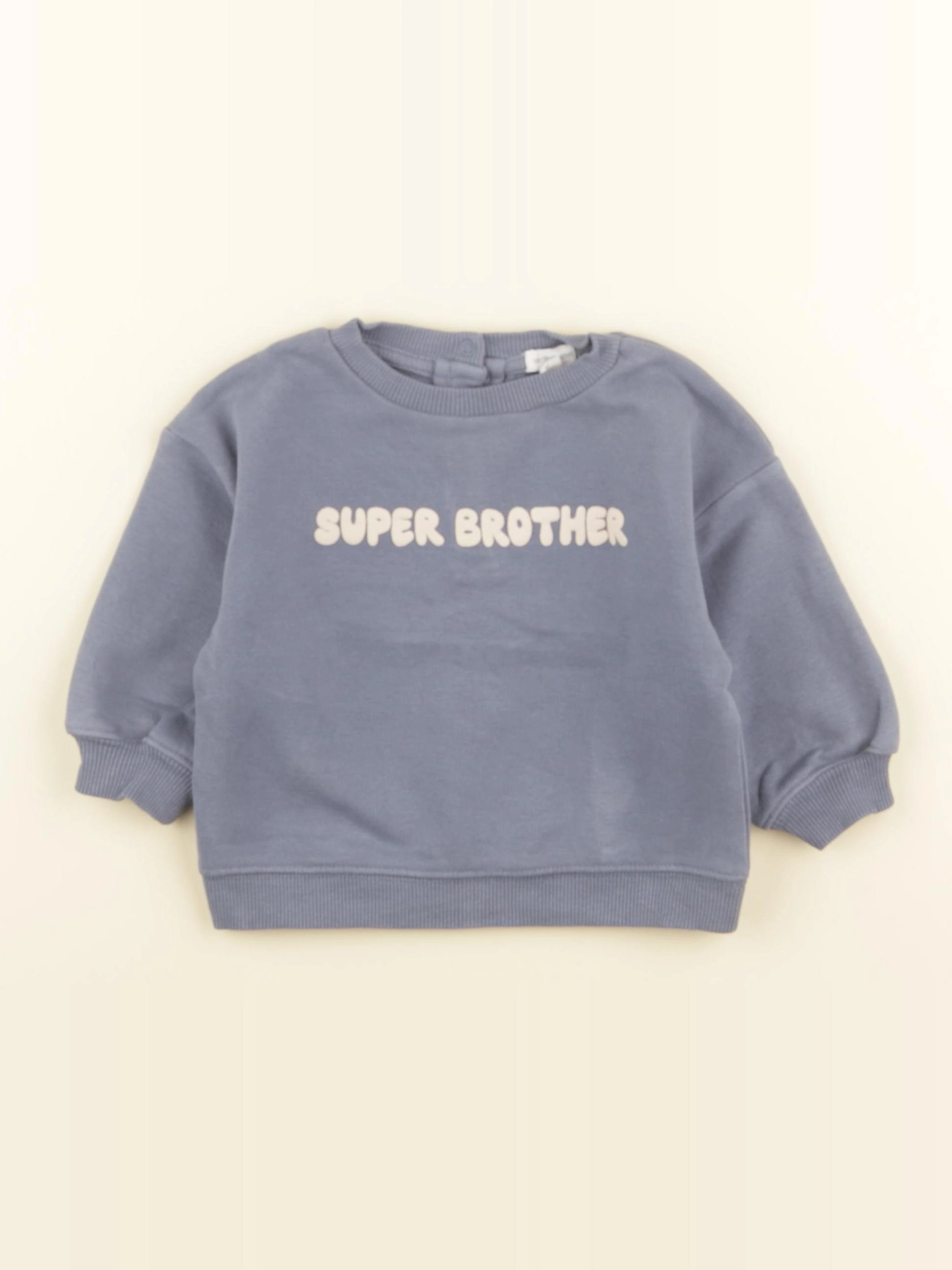 Vertbaudet - sweat bleu - 12 mois