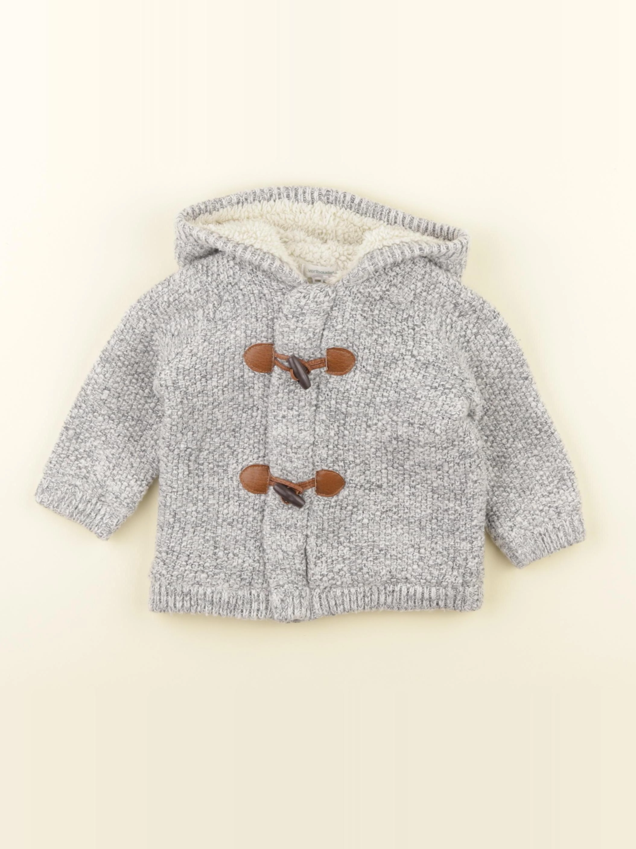 Vertbaudet - gilet gris - 12 mois