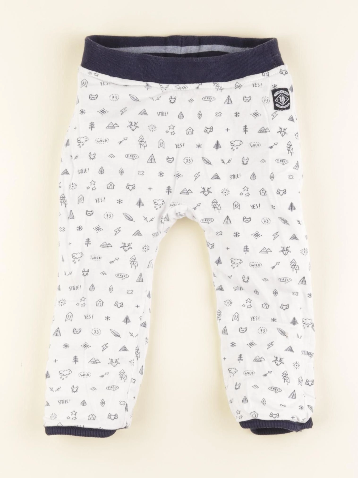 Timberland - pantalon doublé, réversible bleu - 18 mois