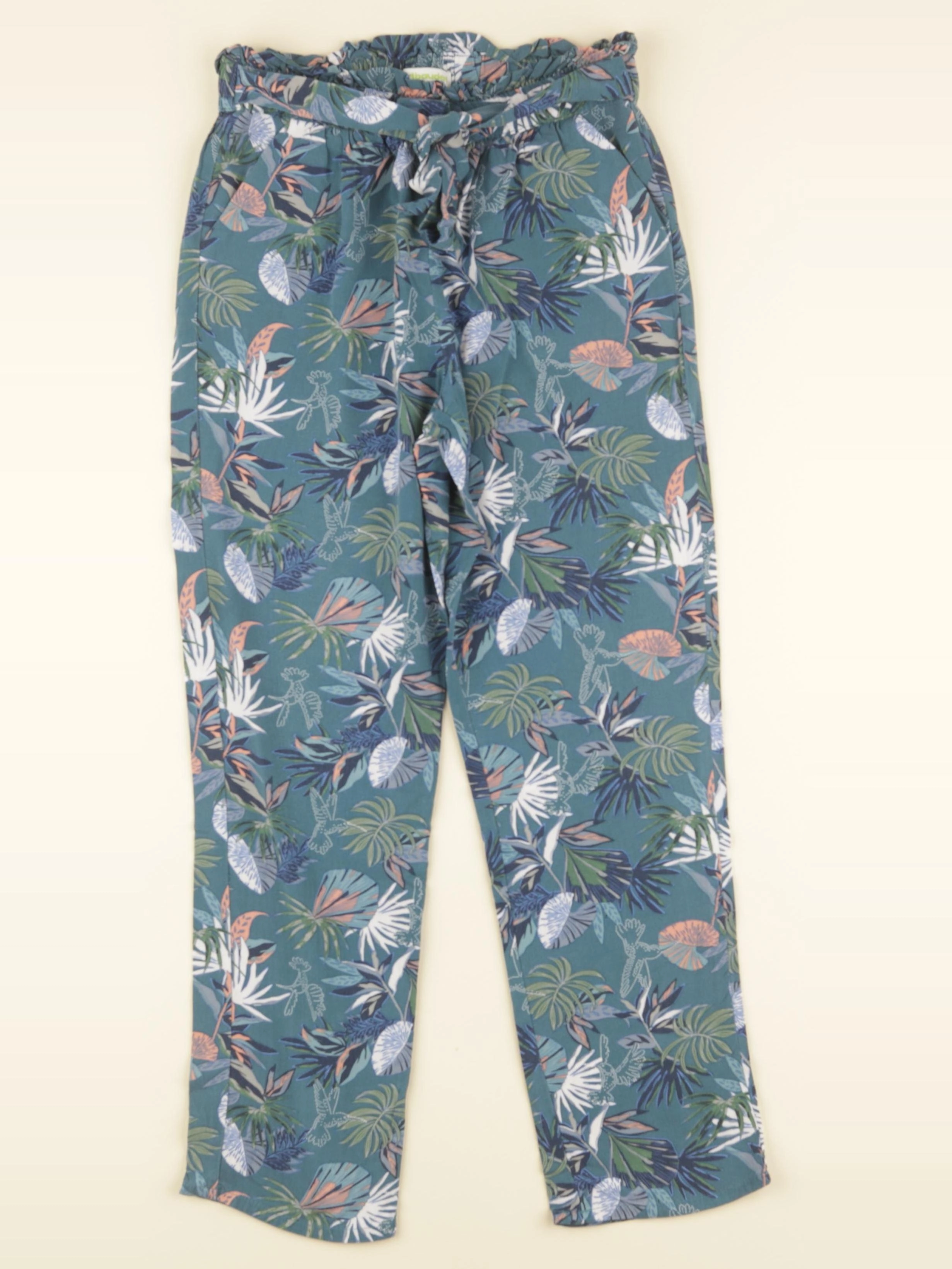 Vertbaudet - pantalon vert - 9 ans