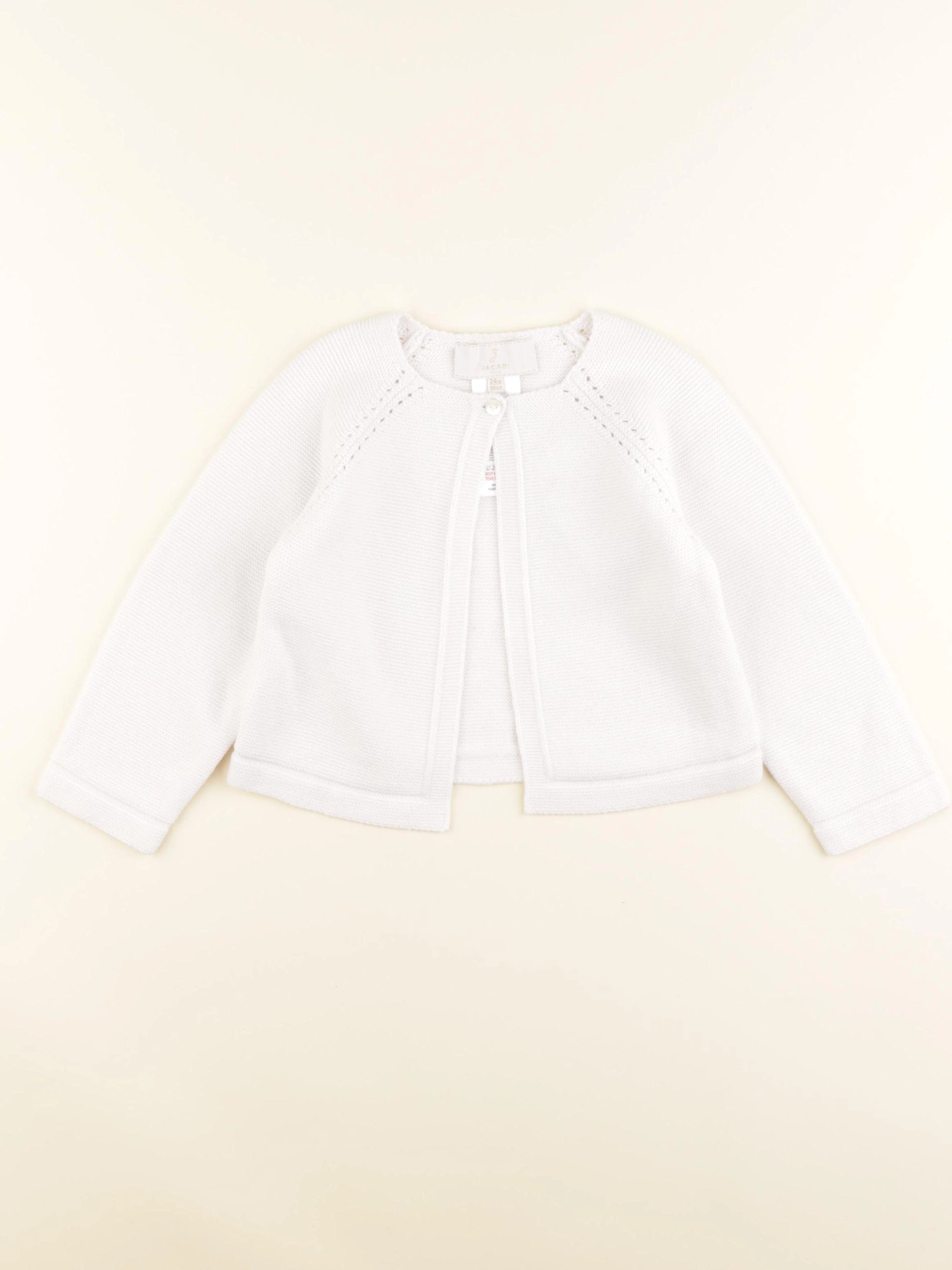 Jacadi - gilet blanc - 24 mois