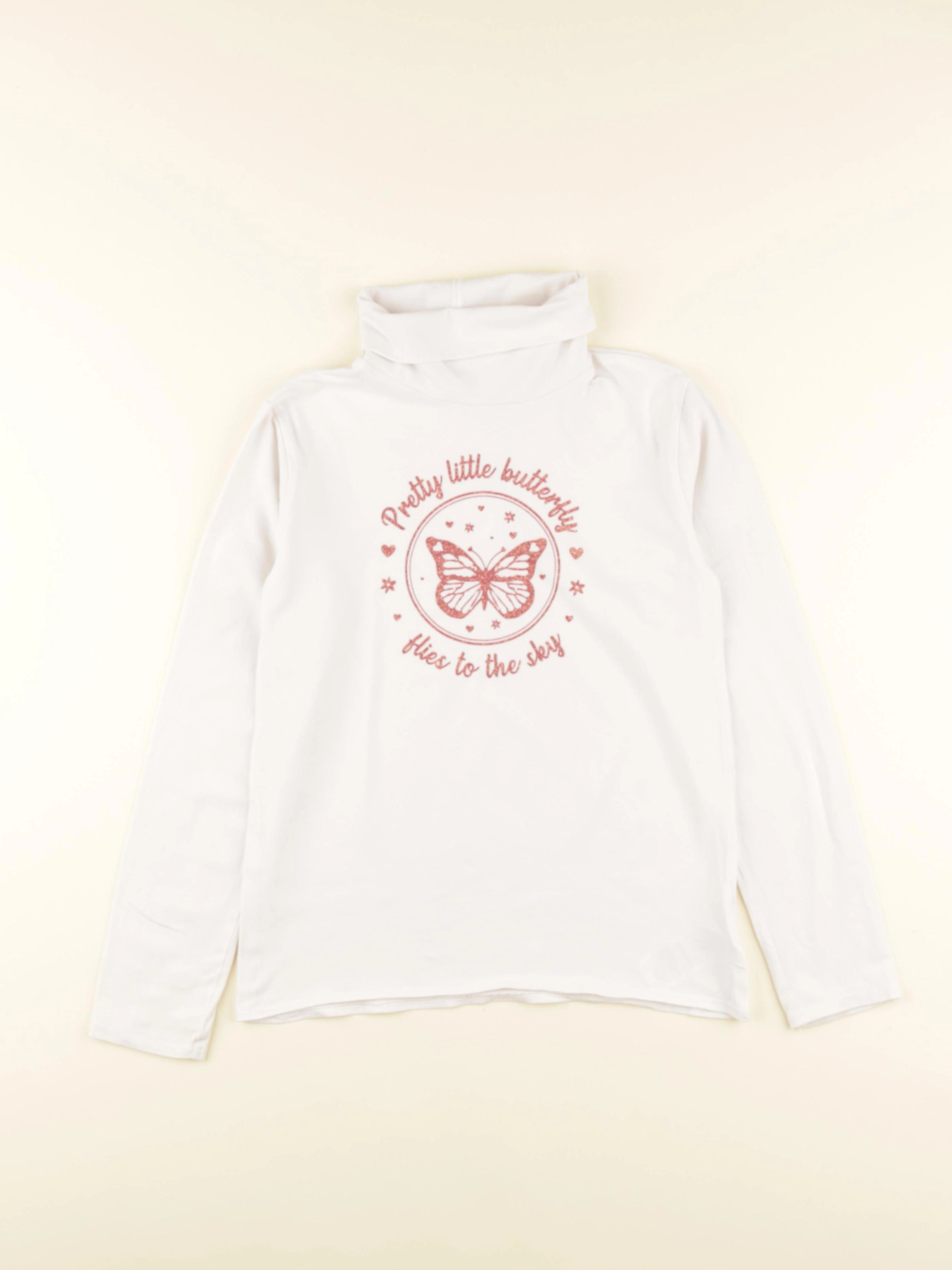 Vertbaudet - sous-pull blanc - 10 ans