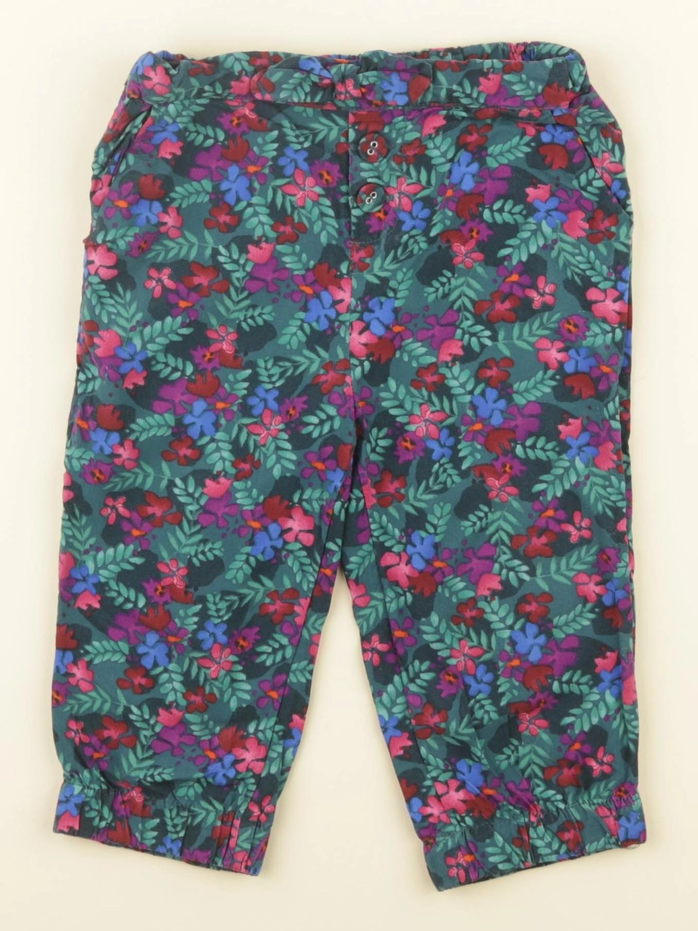 Vertbaudet - pantalon vert - 3 ans