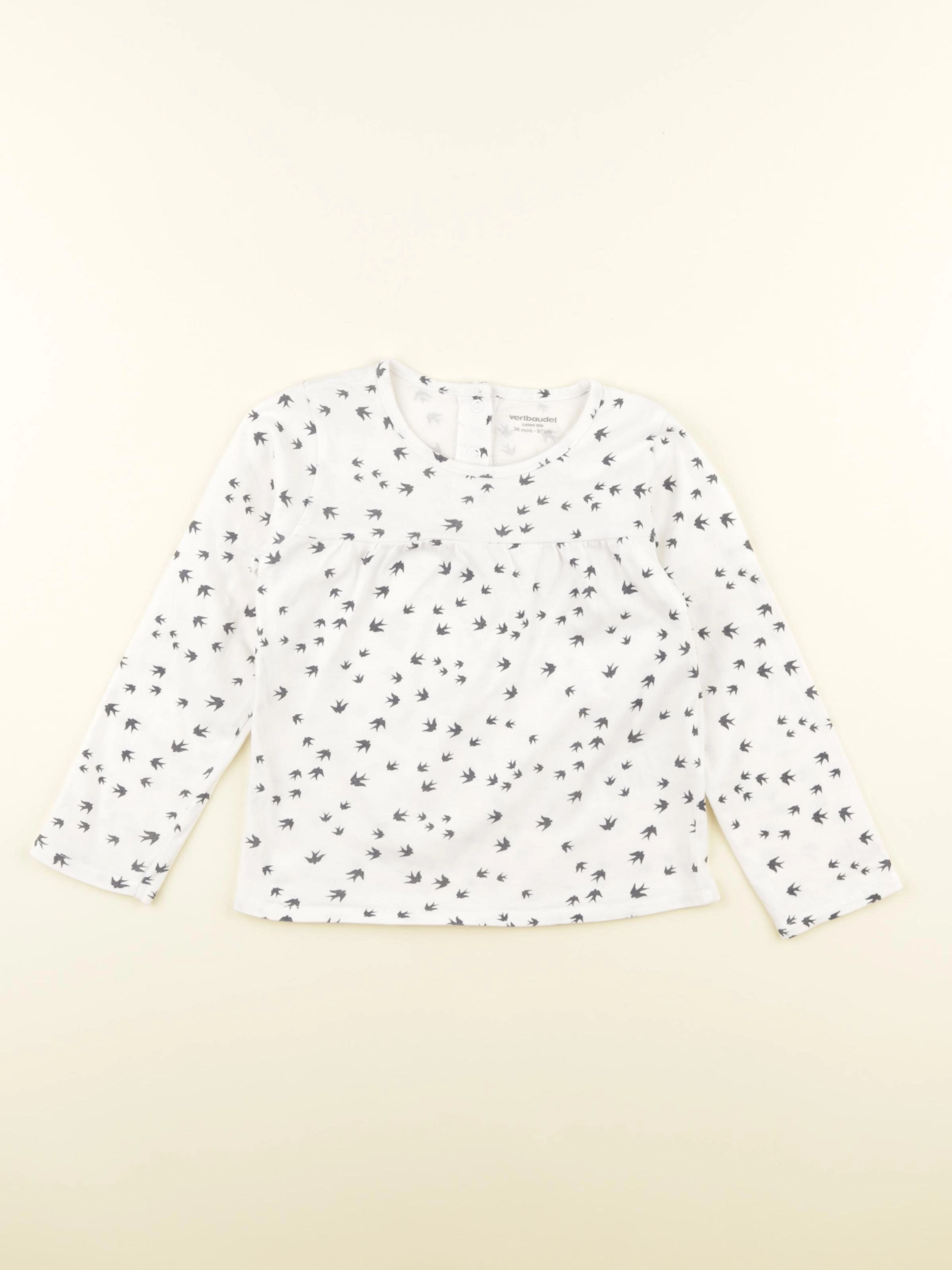Vertbaudet - tee-shirt blanc - 36 mois