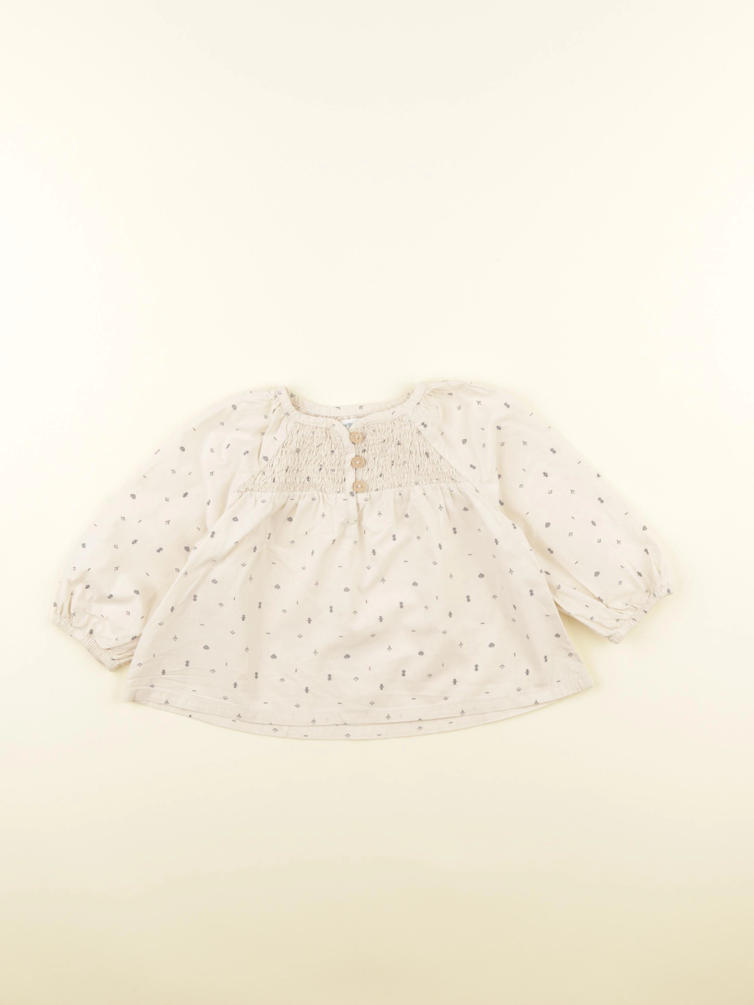 Vertbaudet - blouse beige - 12 mois