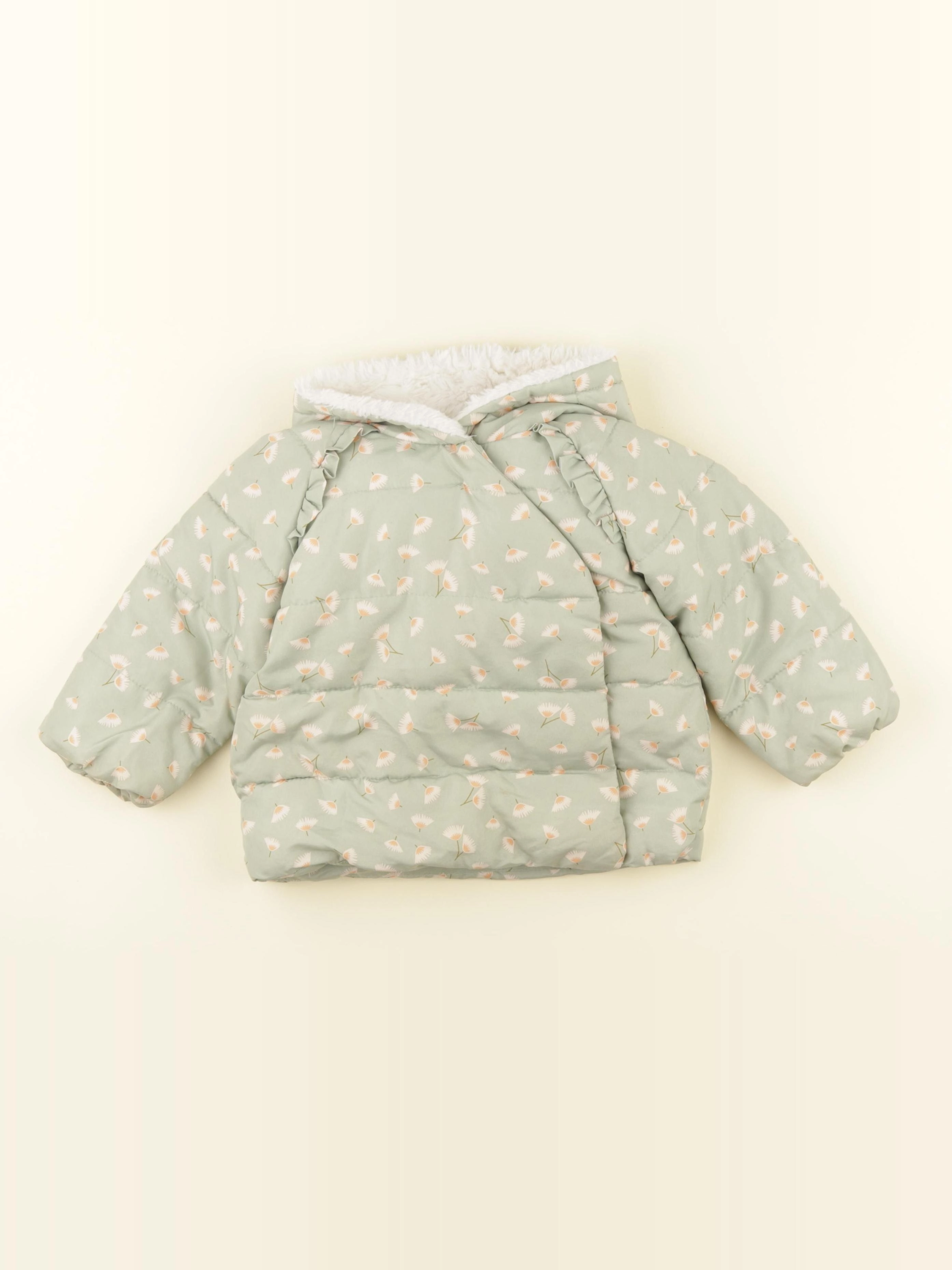 Vertbaudet - doudoune vert - 18 mois