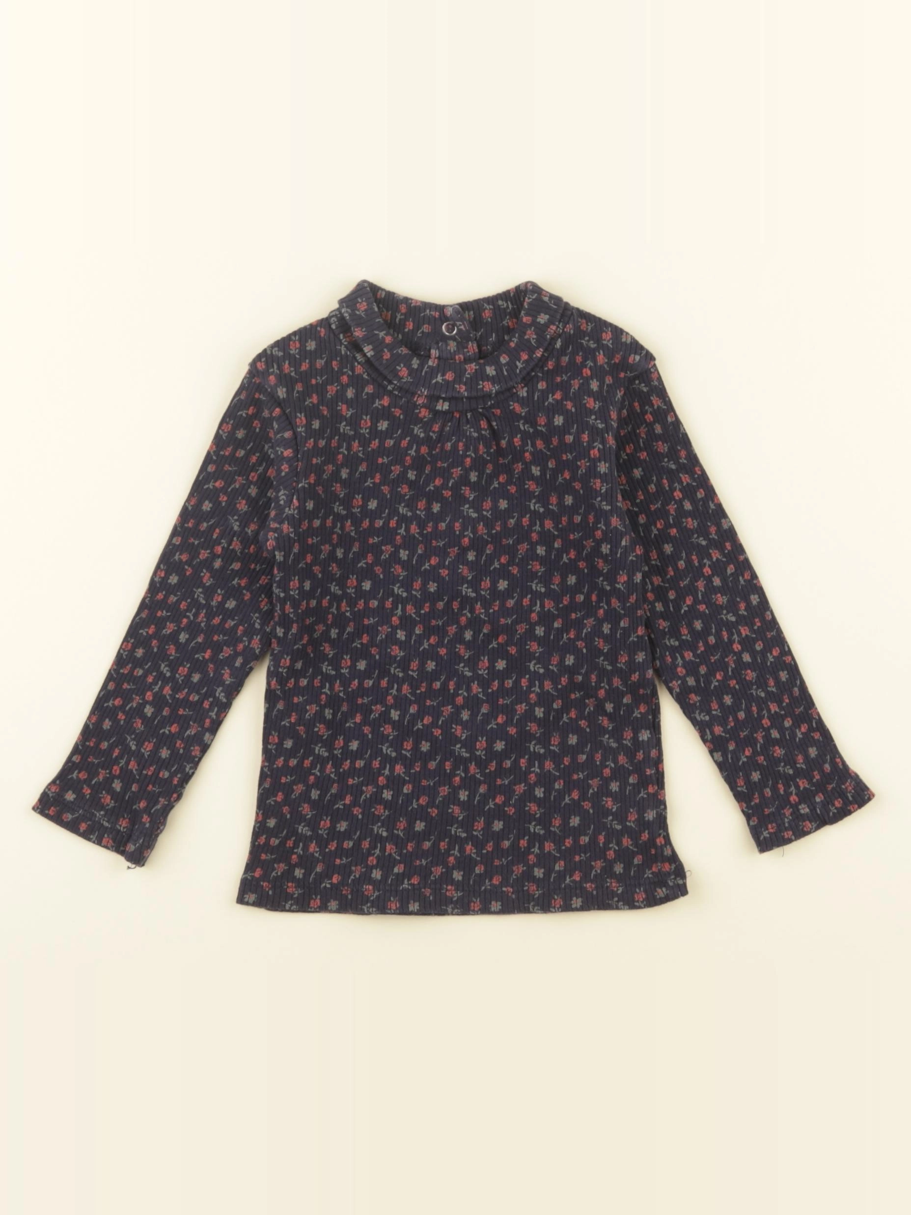 Vertbaudet - sous-pull bleu - 12 mois