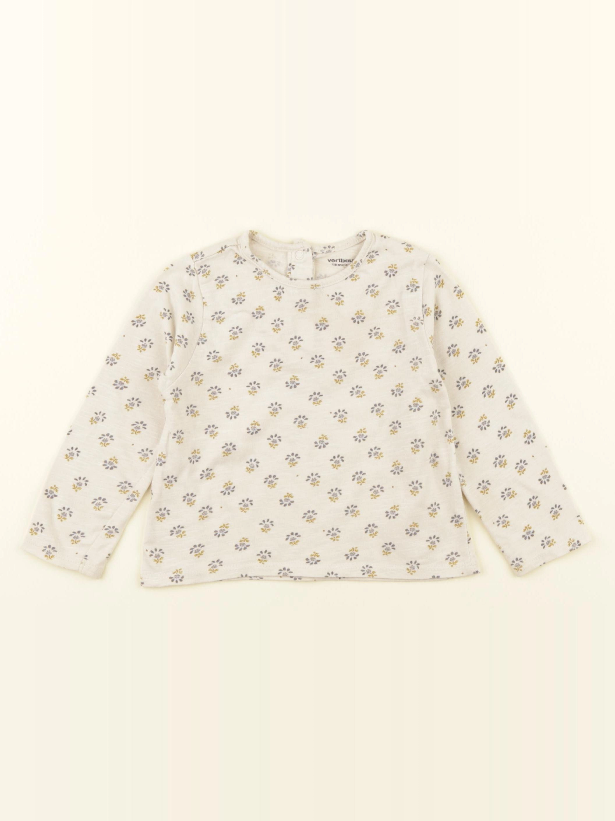Vertbaudet - tee-shirt beige - 18 mois